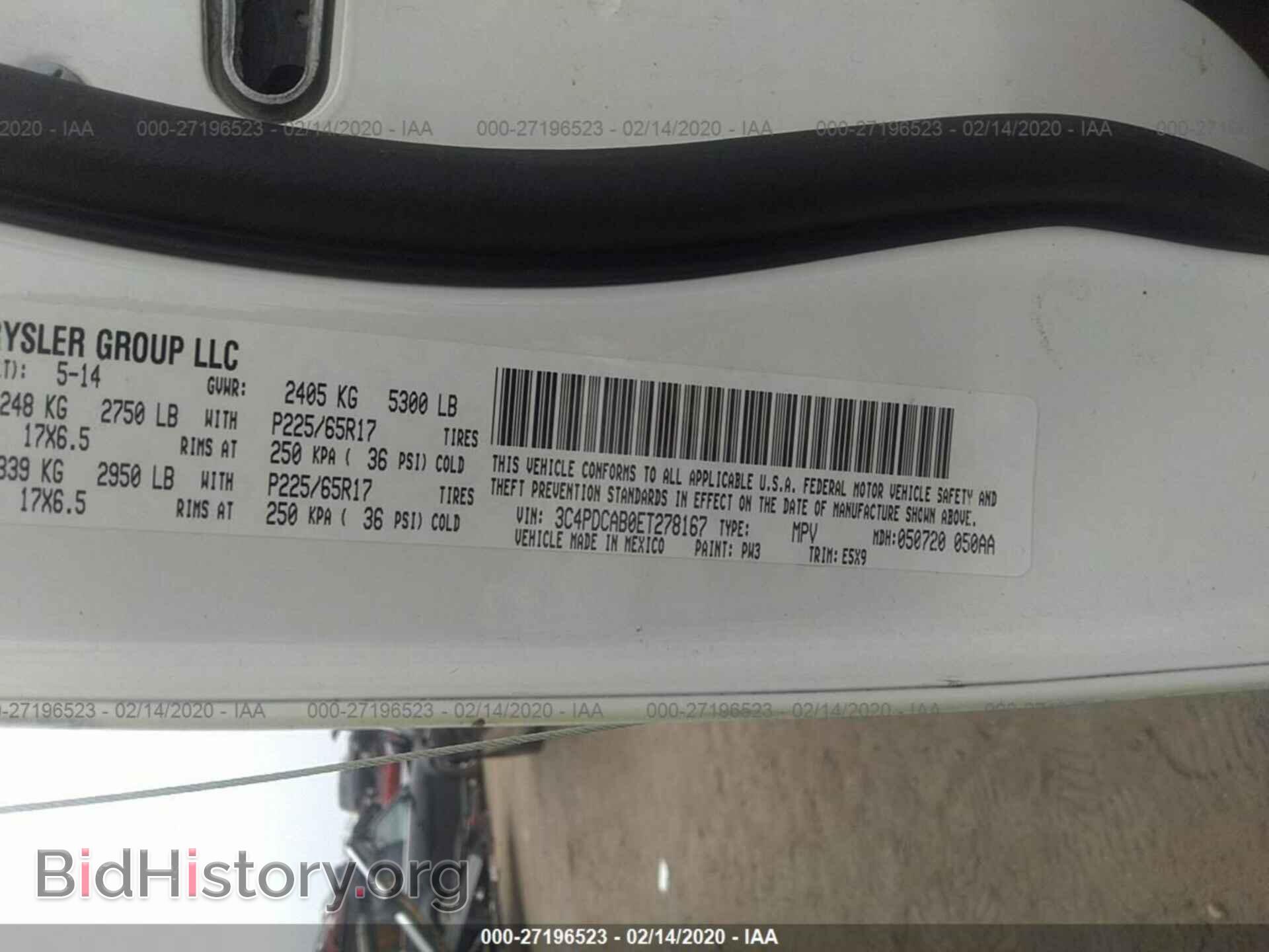 2014 DODGE JOURNEY - VIN: 3C4PDCAB0ET278167 - Фото 9