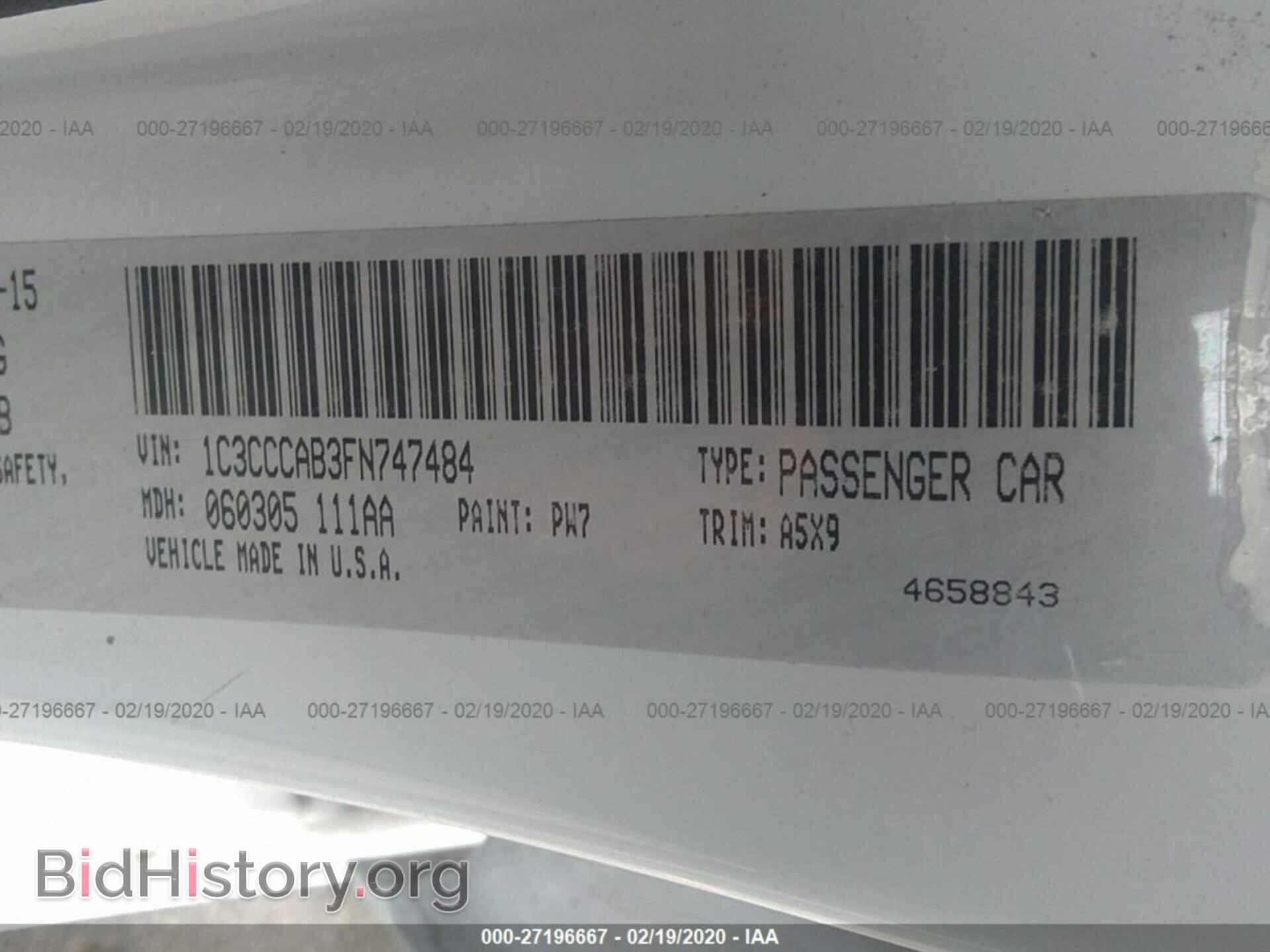 2015 CHRYSLER 200 - VIN: 1C3CCCAB3FN747484 - Photo 9