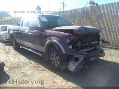 2010 Ford F150 Super Cab, бордовый — VIN 1FTFX1EVXAKE00976, IAAI