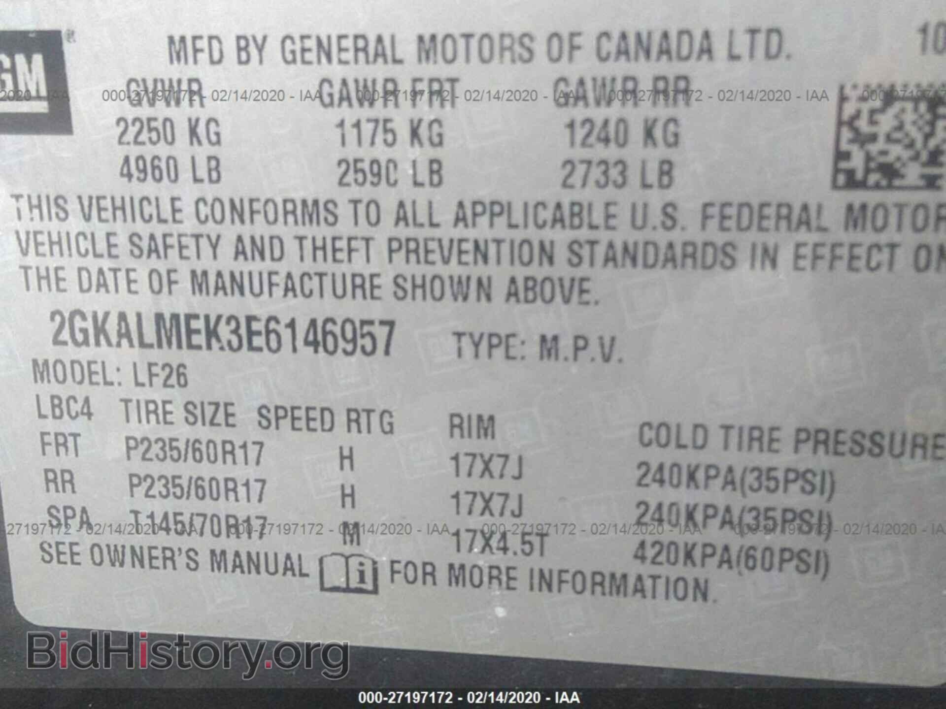2014 GMC TERRAIN - VIN: 2GKALMEK3E6146957 - Photo 9