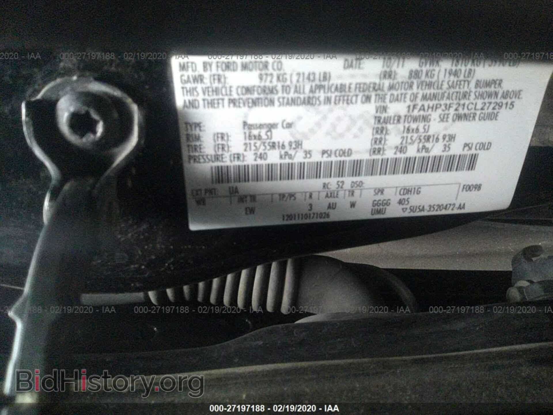 2012 FORD FOCUS - VIN: 1FAHP3F21CL272915 - Photo 9