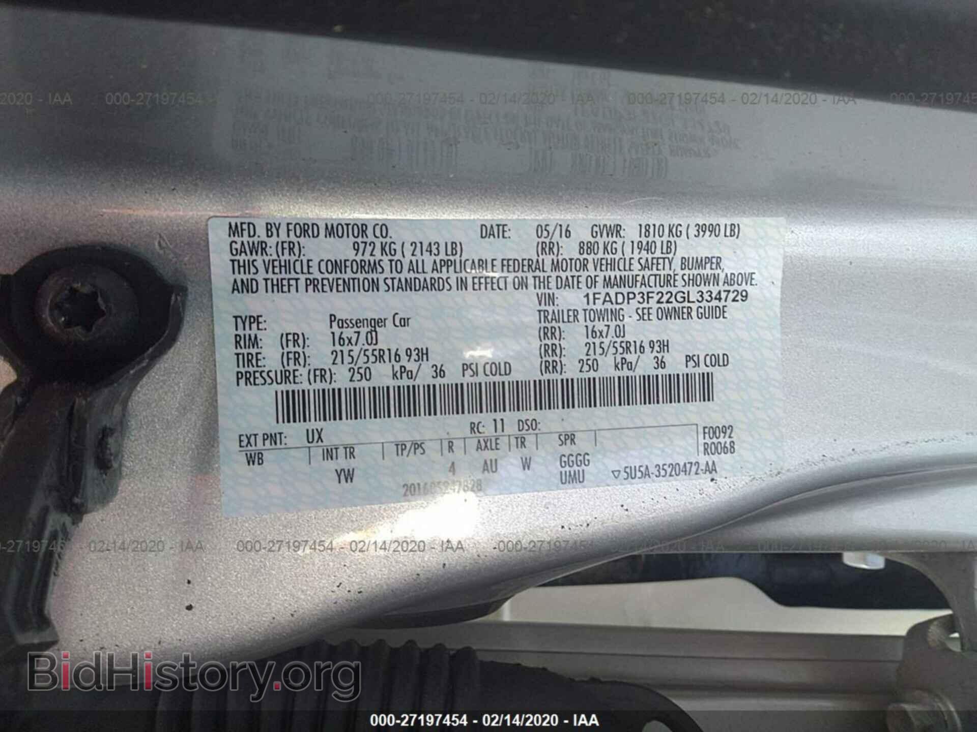 2016 FORD FOCUS - VIN: 1FADP3F22GL334729 - Фото 9