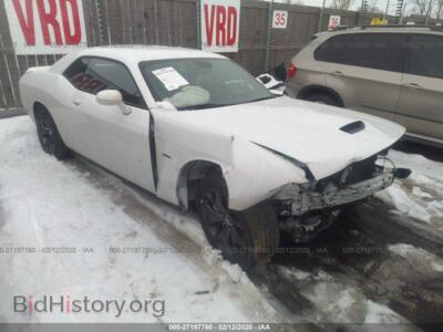 2019 Dodge CHALLENGER R/T, white — VIN 2C3CDZBT0KH652049, IAAI