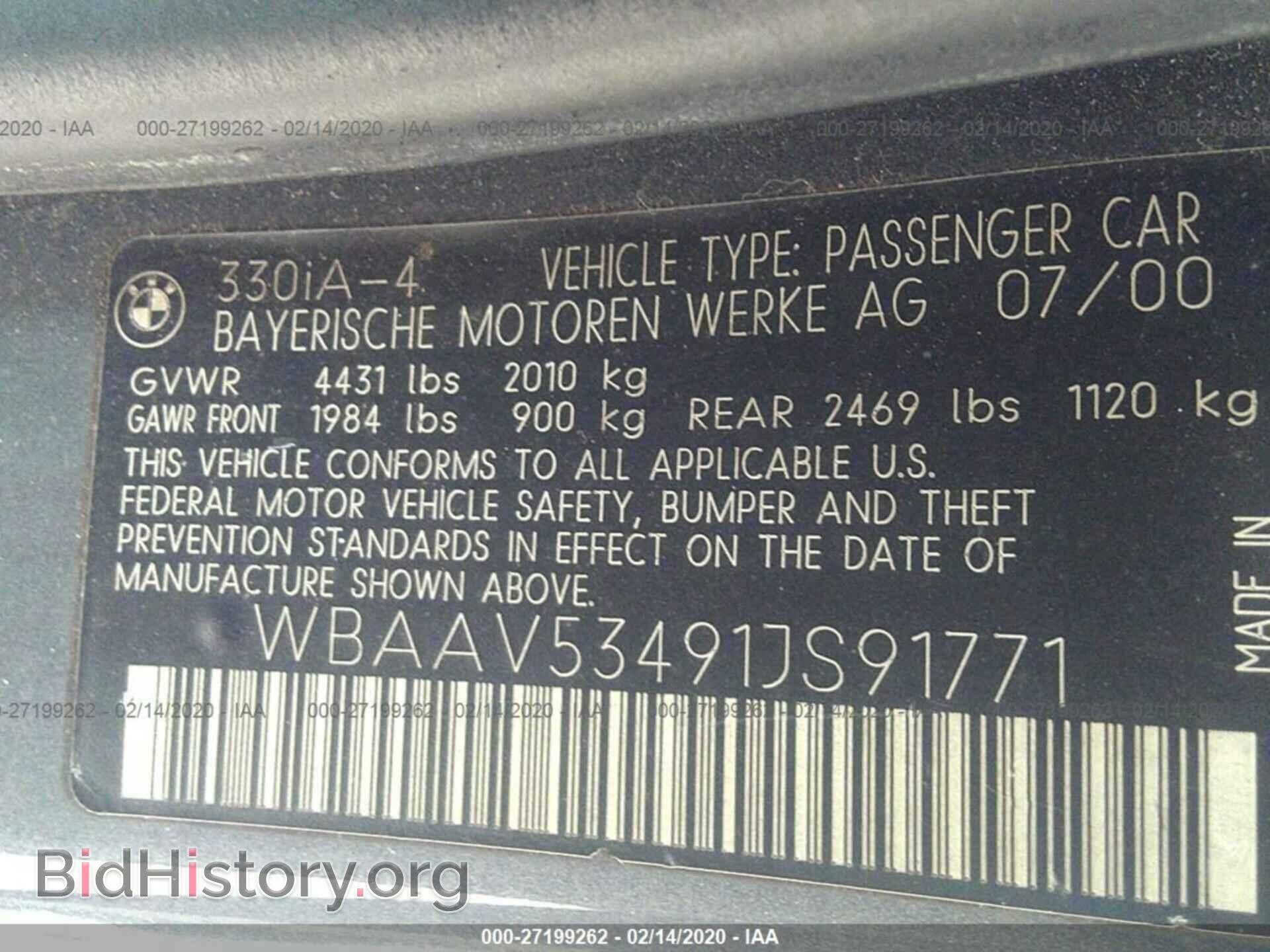 2001 BMW 330 - VIN: WBAAV53491JS91771 - Photo 9