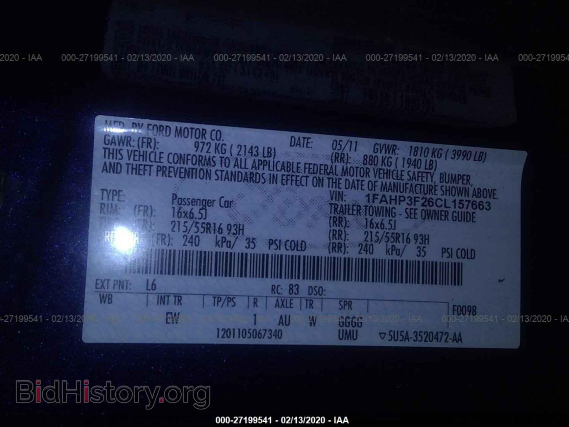 2012 FORD FOCUS - VIN: 1FAHP3F26CL157663 - Фото 9