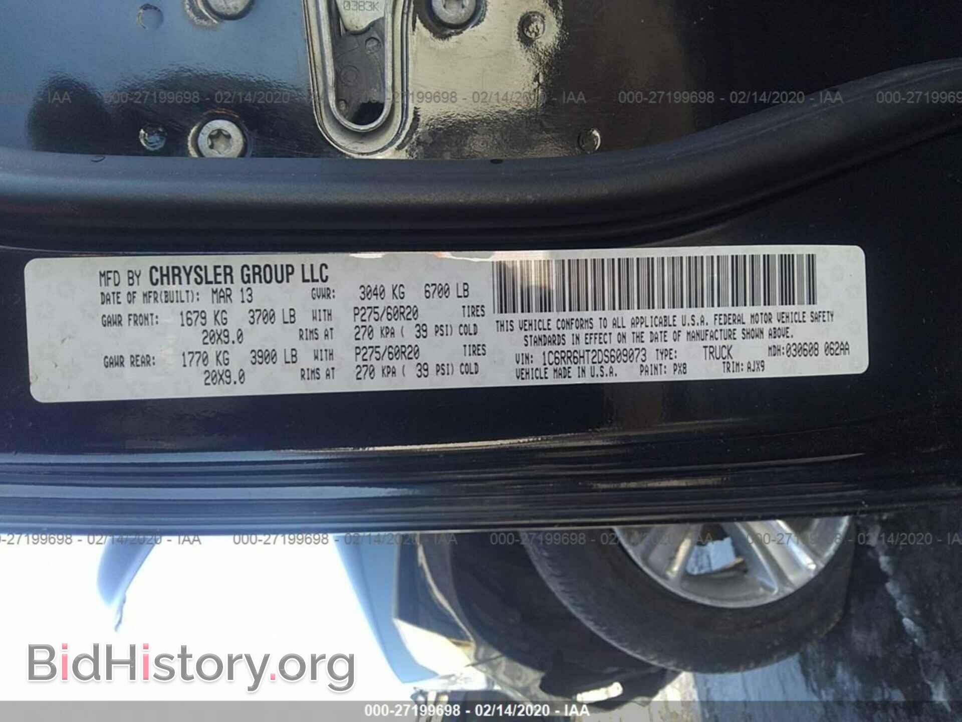 2013 RAM 1500 - VIN: 1C6RR6HT2DS609073 - Фото 9