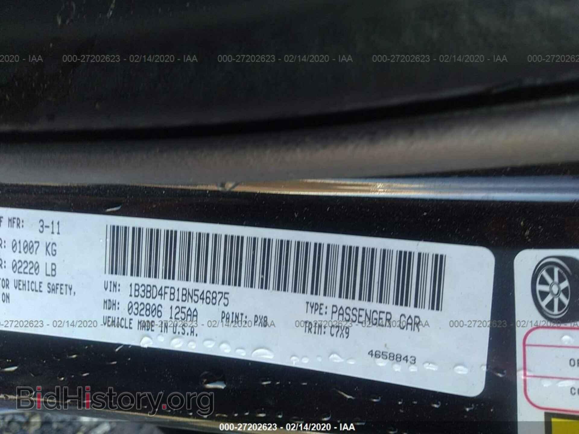 2011 DODGE AVENGER - VIN: 1B3BD4FB1BN546875 - Photo 9