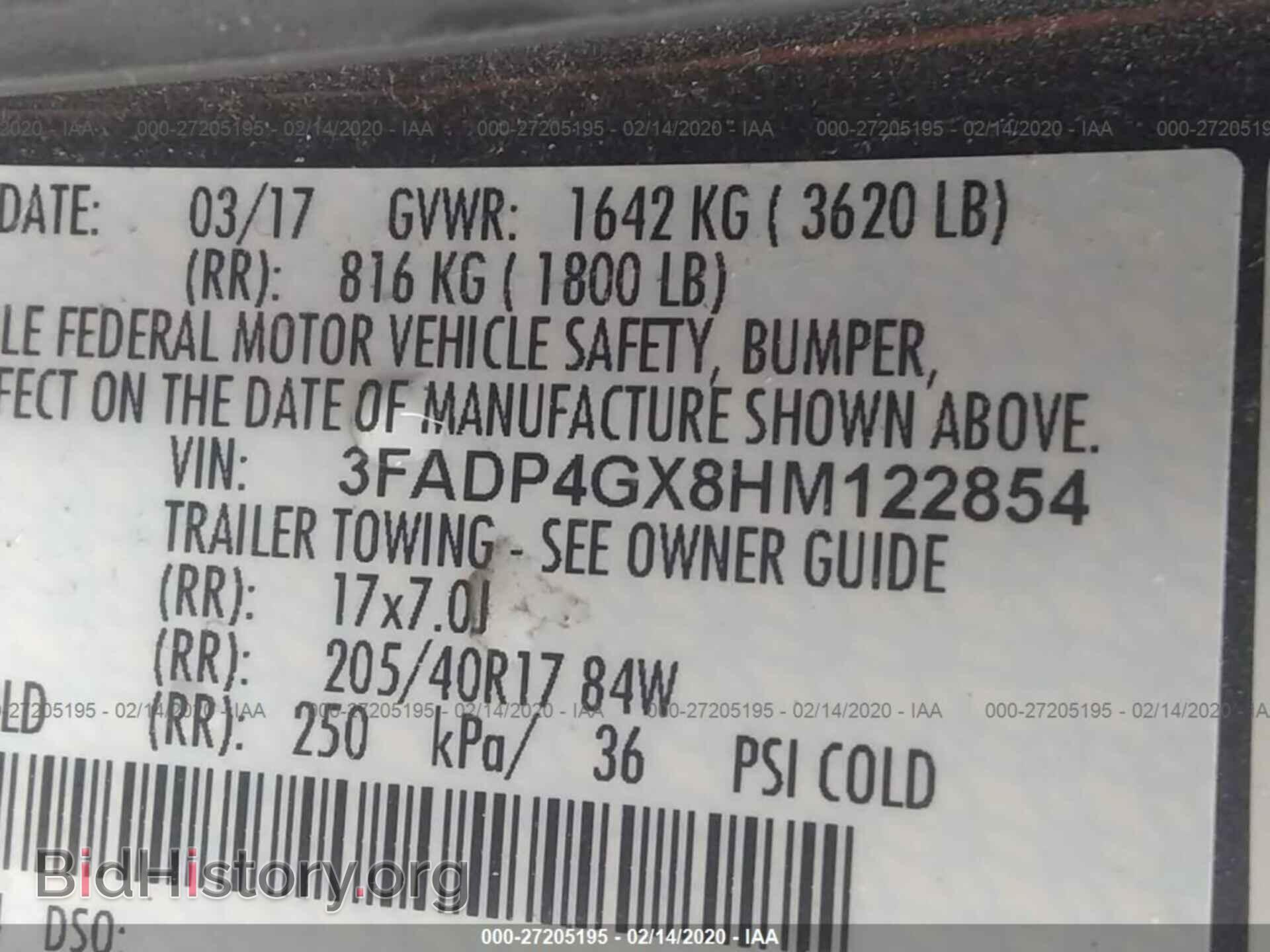 2017 FORD FIESTA - VIN: 3FADP4GX8HM122854 - Фото 9