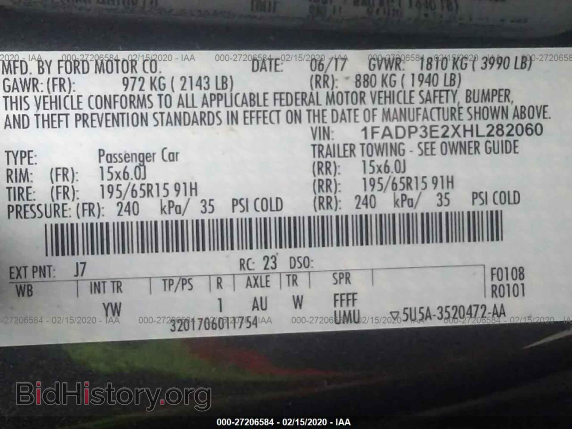 2017 FORD FOCUS - VIN: 1FADP3E2XHL282060 - Фото 9