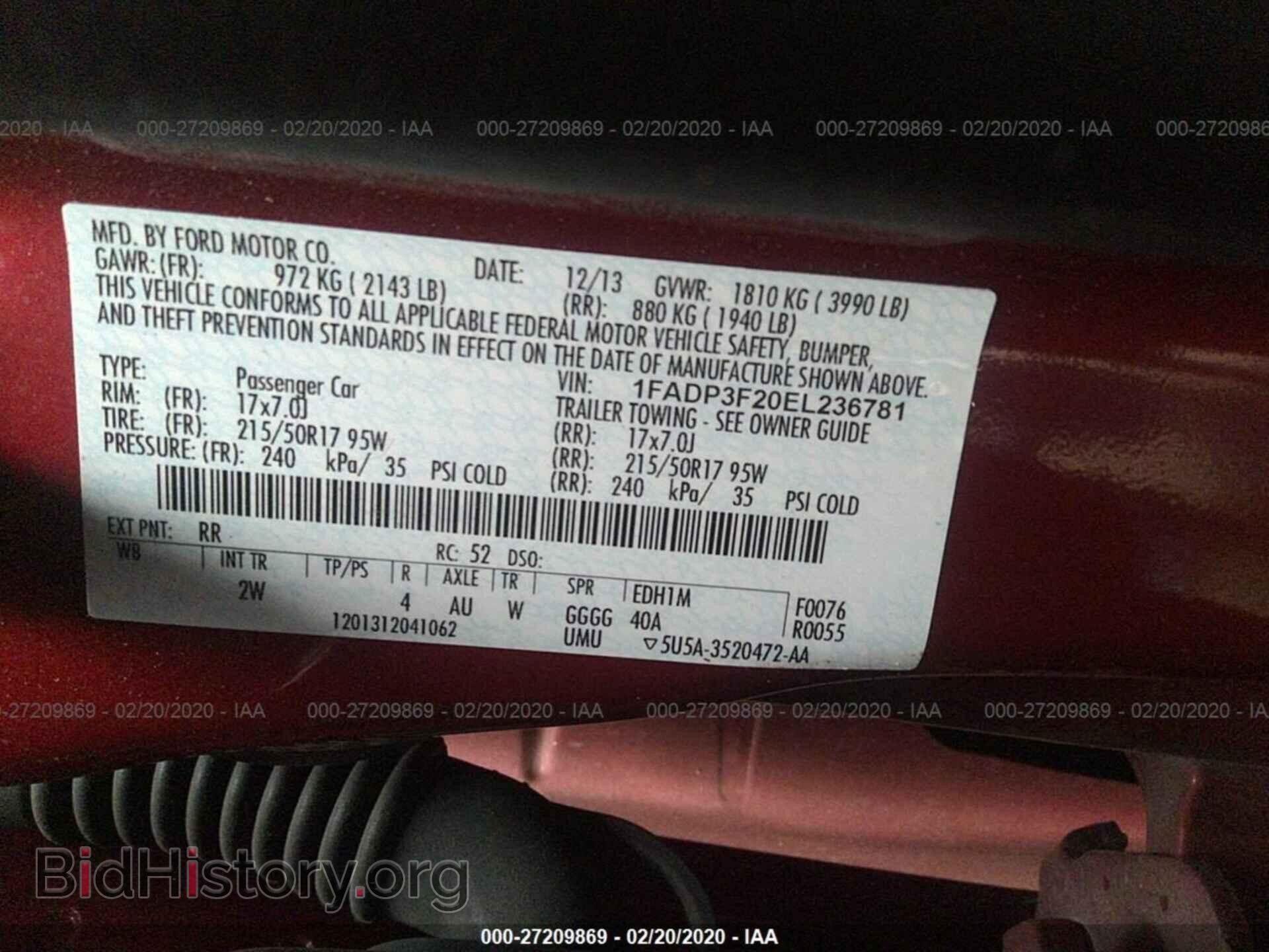 2014 FORD FOCUS - VIN: 1FADP3F20EL236781 - Photo 9