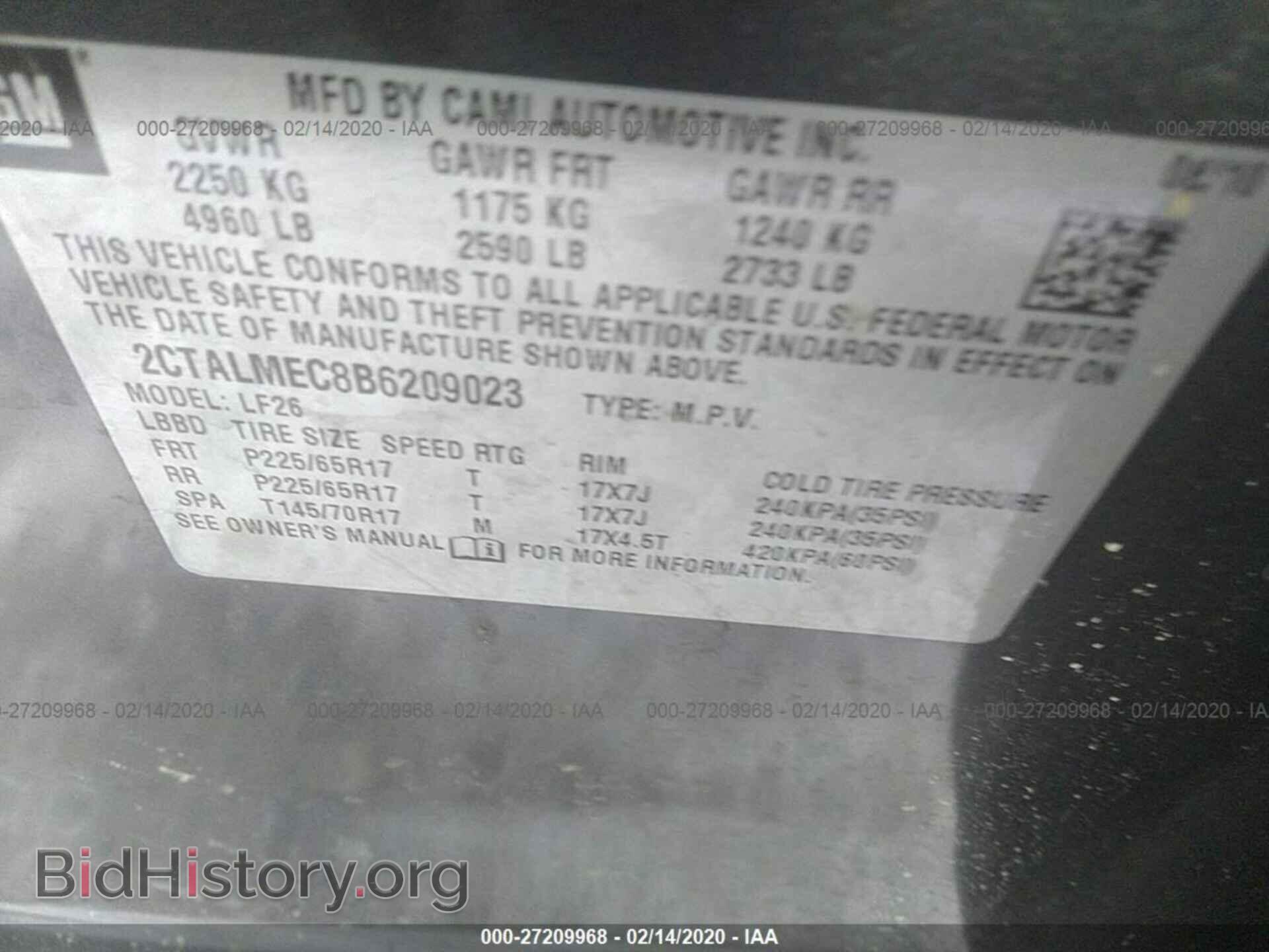 2011 GMC TERRAIN - VIN: 2CTALMEC8B6209023 - Photo 9