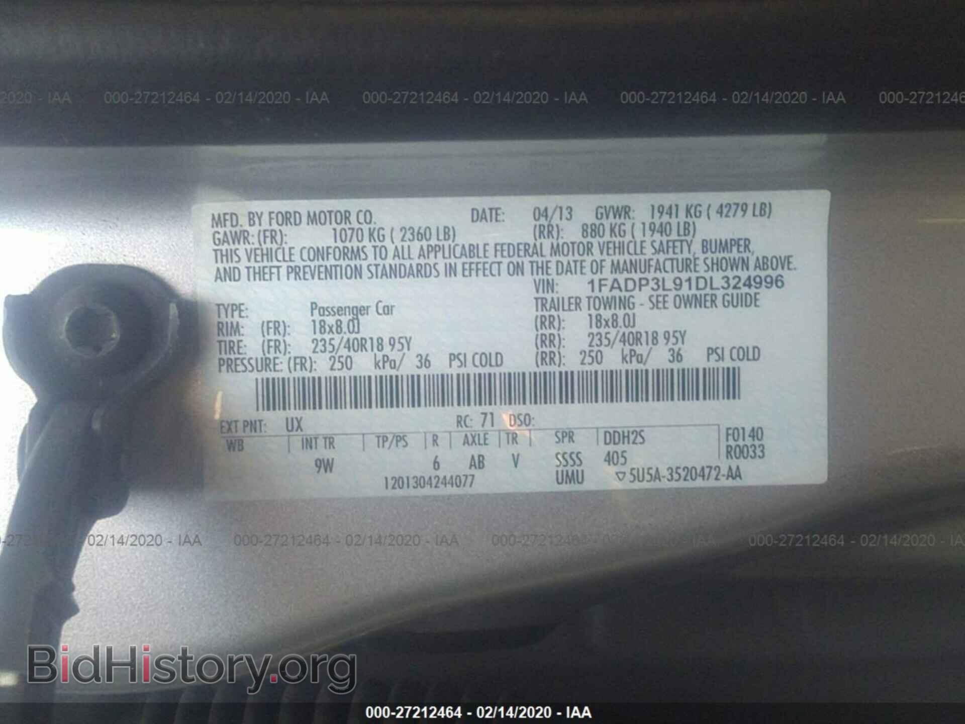 2013 FORD FOCUS - VIN: 1FADP3L91DL324996 - Photo 9