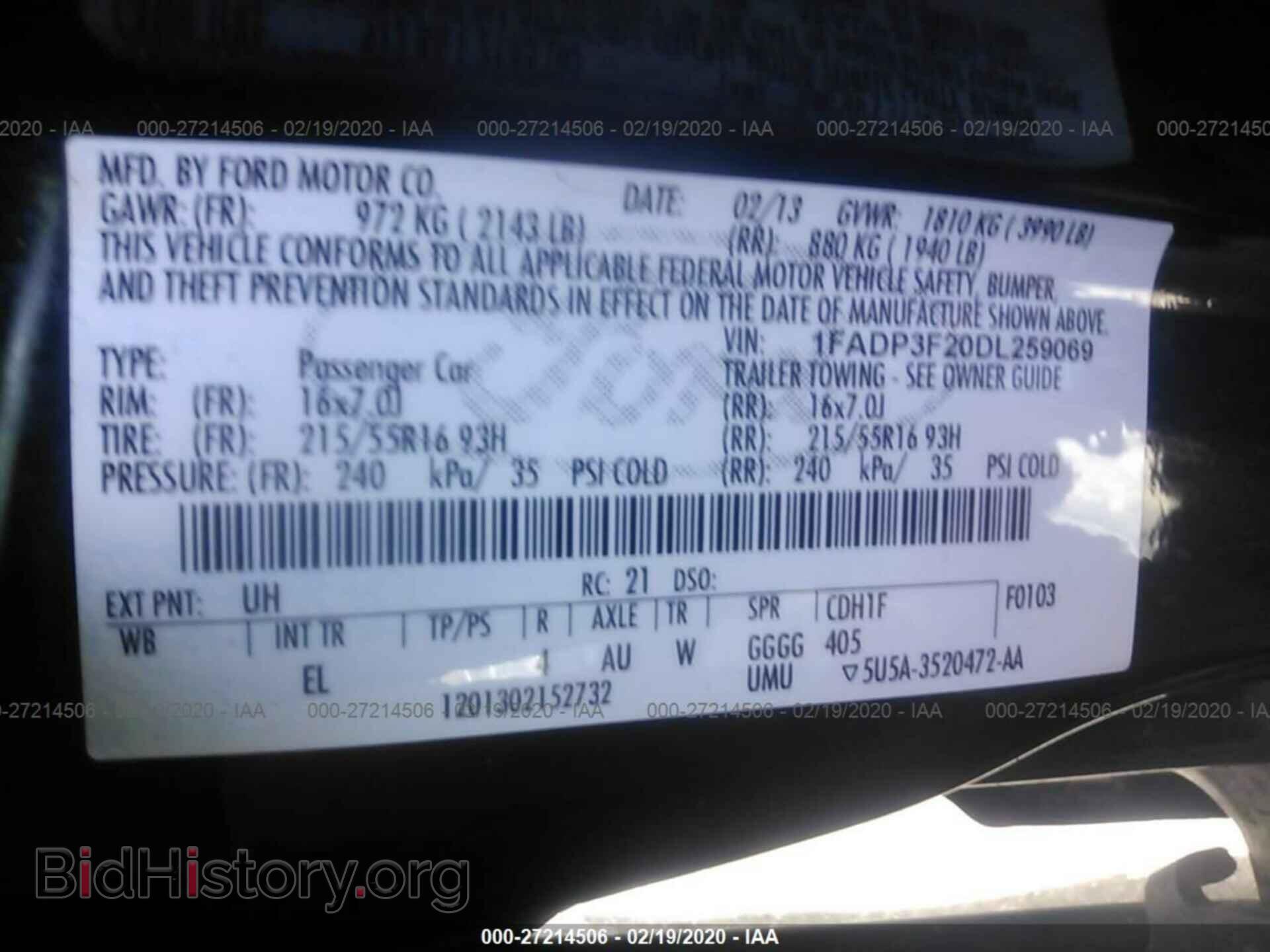 2013 FORD FOCUS - VIN: 1FADP3F20DL259069 - Photo 9