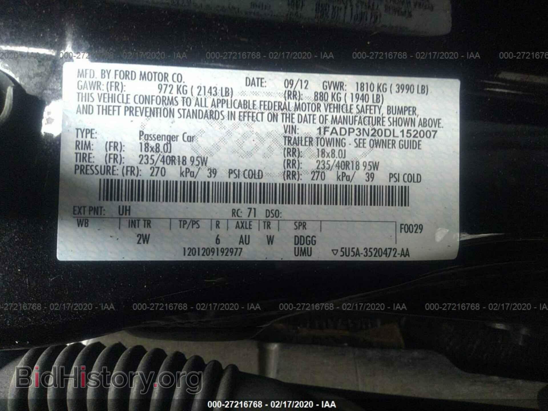 2013 FORD FOCUS - VIN: 1FADP3N20DL152007 - Фото 9