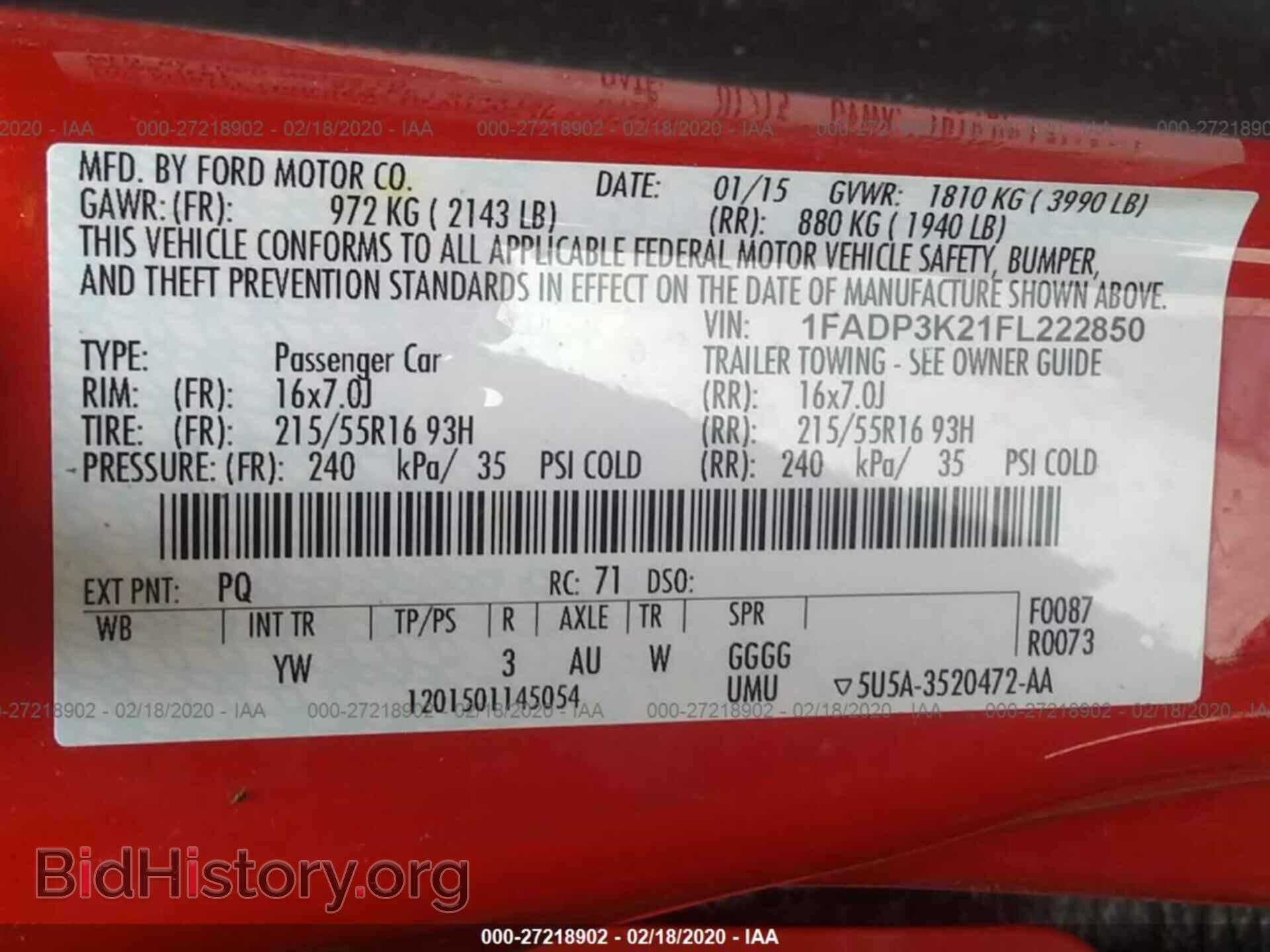 2015 FORD FOCUS - VIN: 1FADP3K21FL222850 - Photo 9