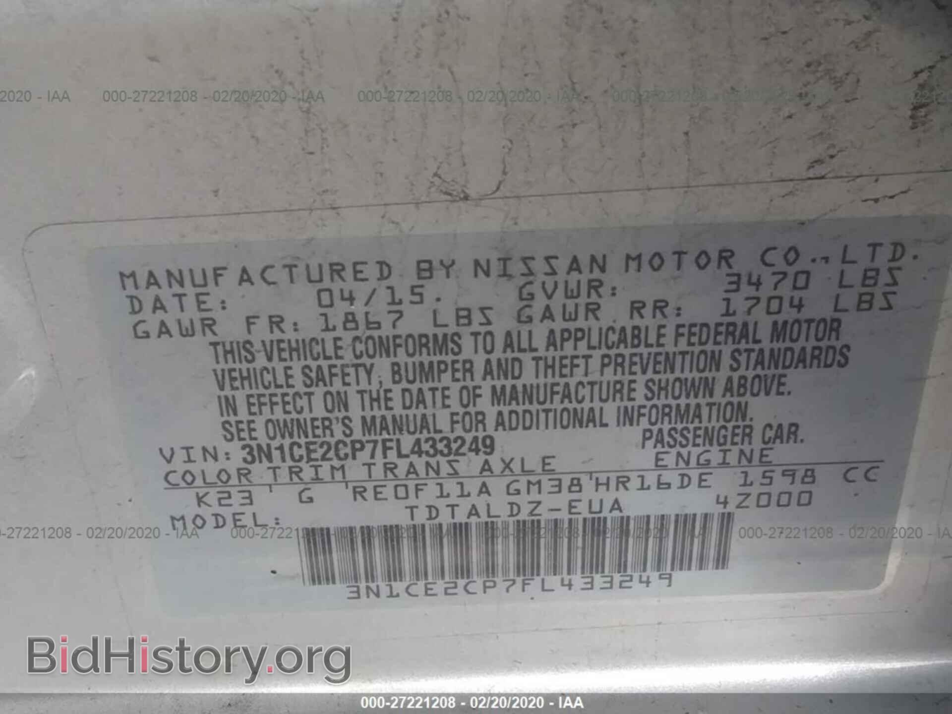2015 NISSAN VERSA NOTE - VIN: 3N1CE2CP7FL433249 - Фото 9