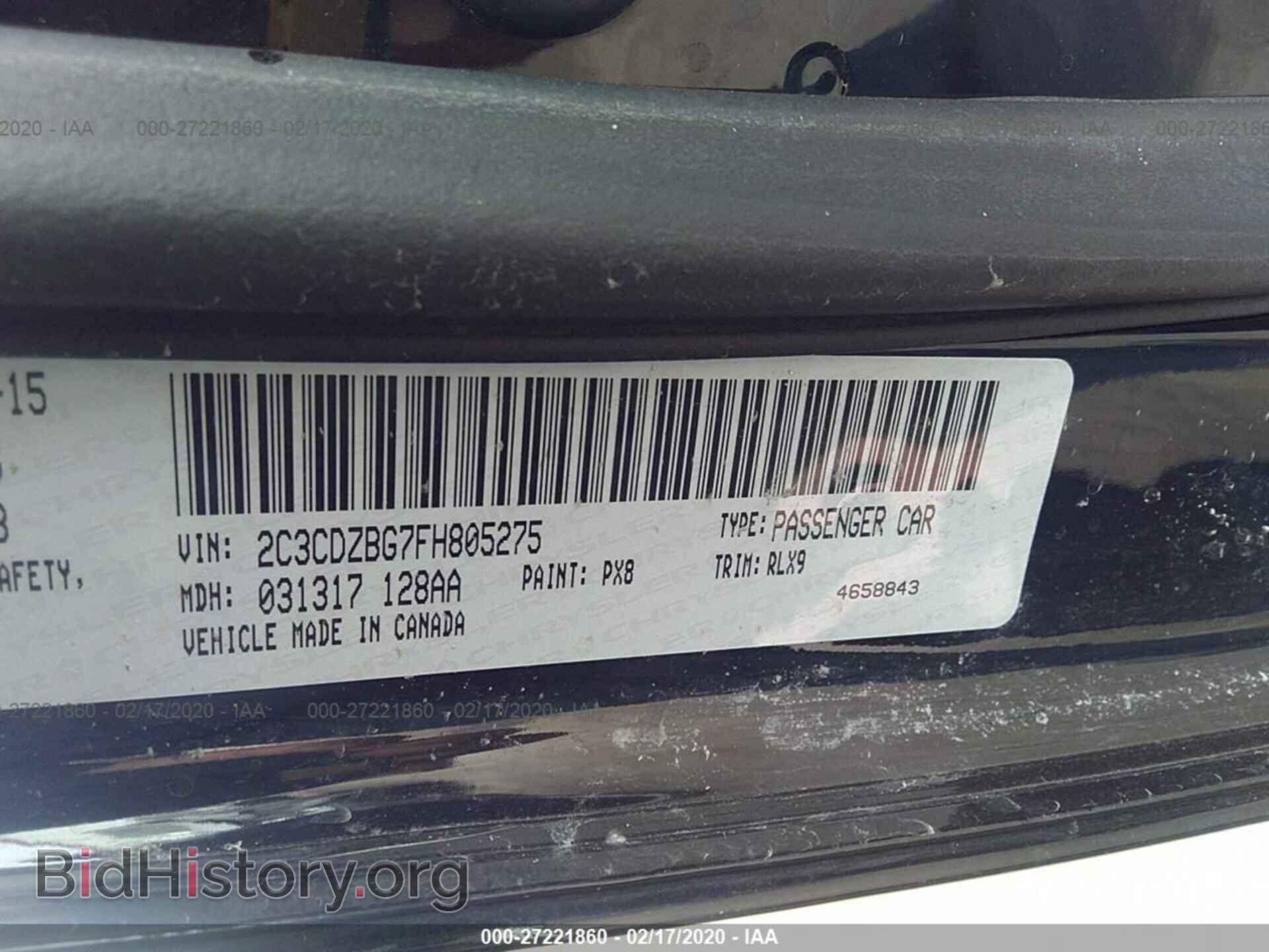 2015 DODGE CHALLENGER - VIN: 2C3CDZBG7FH805275 - Photo 9
