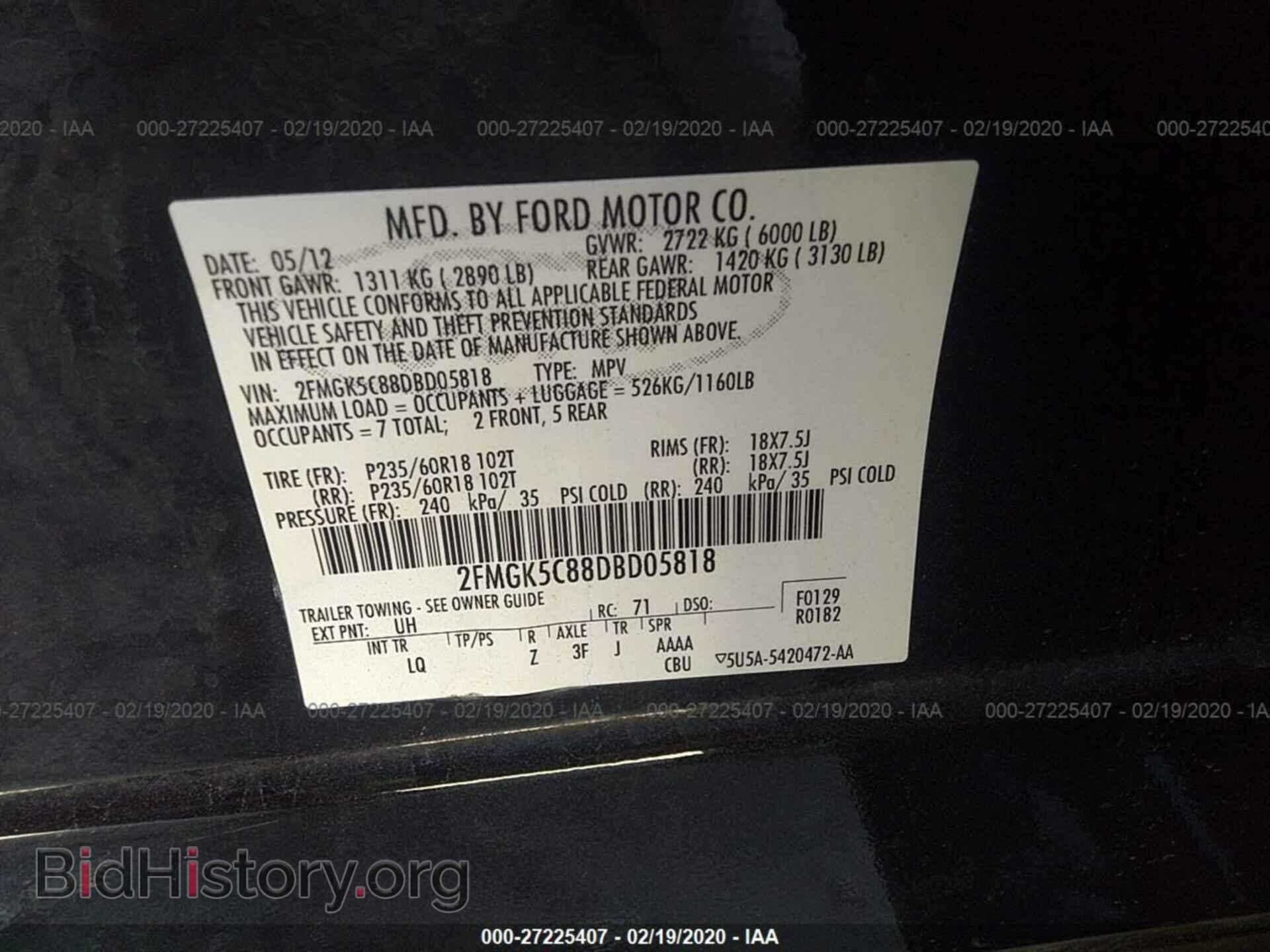 2013 FORD FLEX - VIN: 2FMGK5C88DBD05818 - Photo 9