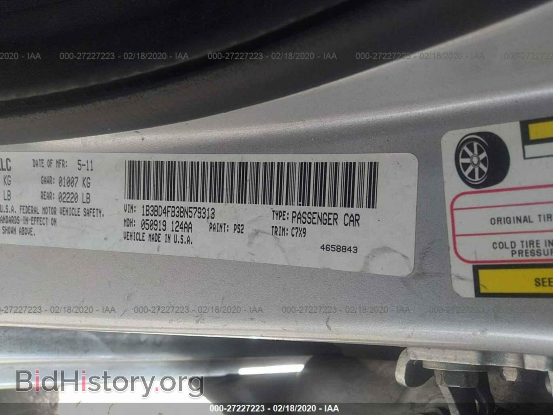 2011 DODGE AVENGER - VIN: 1B3BD4FB3BN579313 - Photo 9