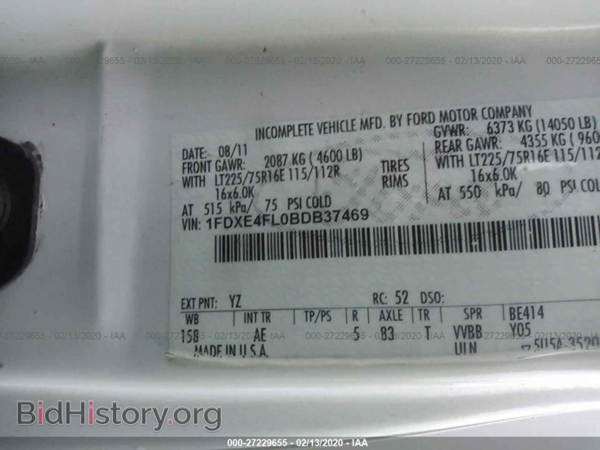 2011 FORD ECONOLINE - VIN: 1FDXE4FL0BDB37469 - Фото 9
