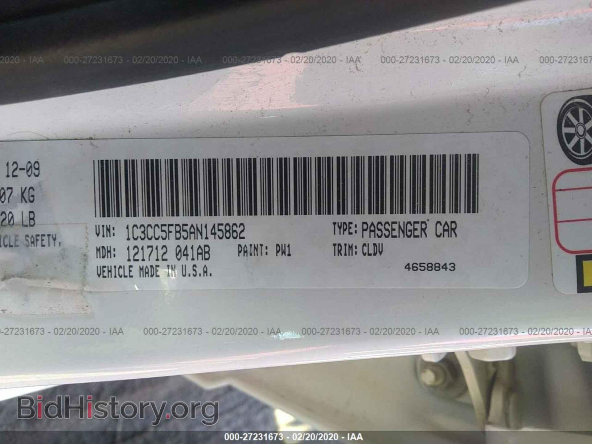 2010 CHRYSLER SEBRING - VIN: 1C3CC5FB5AN145862 - Photo 9