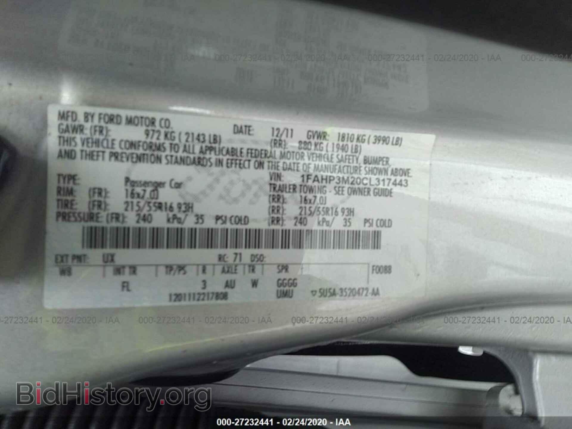 2012 FORD FOCUS - VIN: 1FAHP3M20CL317443 - Photo 9