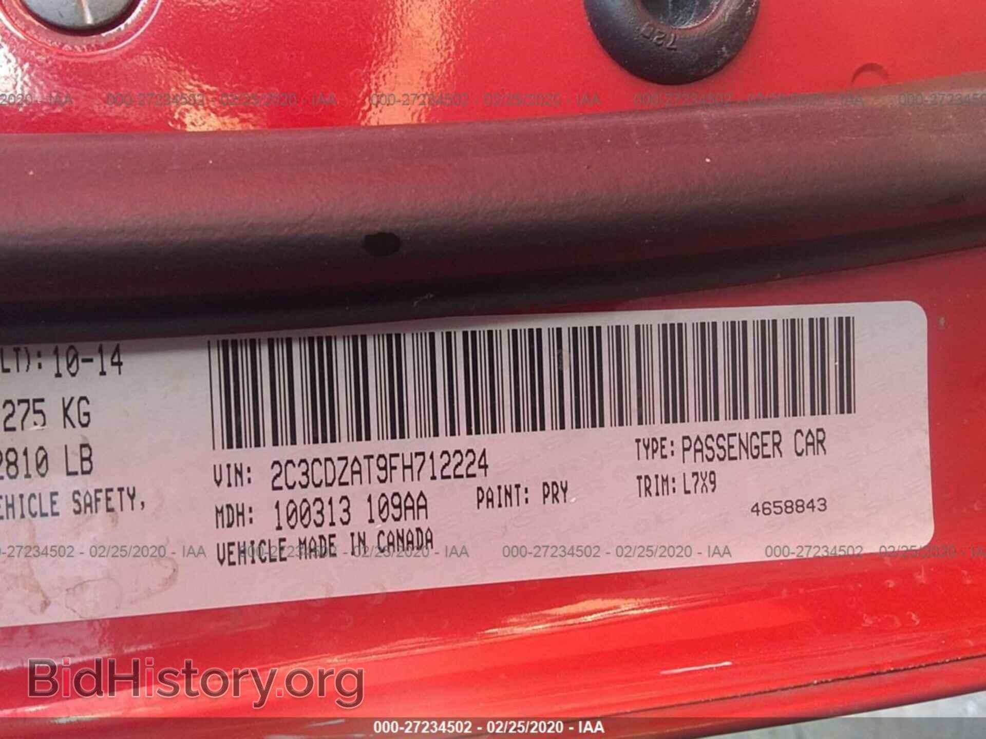 2015 DODGE CHALLENGER - VIN: 2C3CDZAT9FH712224 - Photo 9