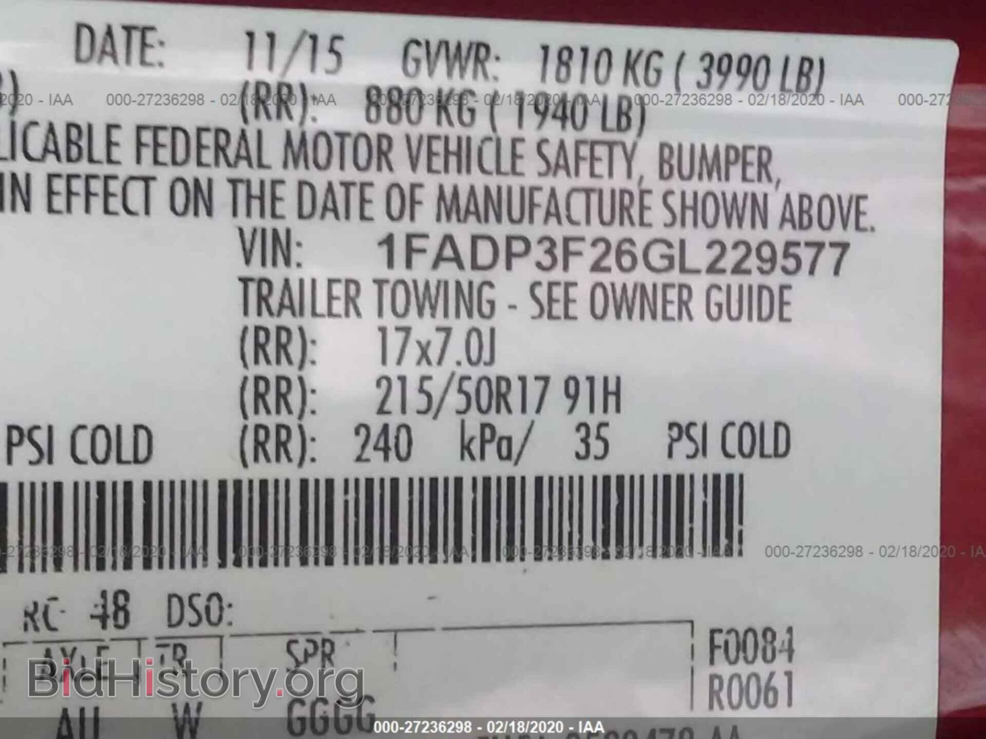 2016 FORD FOCUS - VIN: 1FADP3F26GL229577 - Фото 9