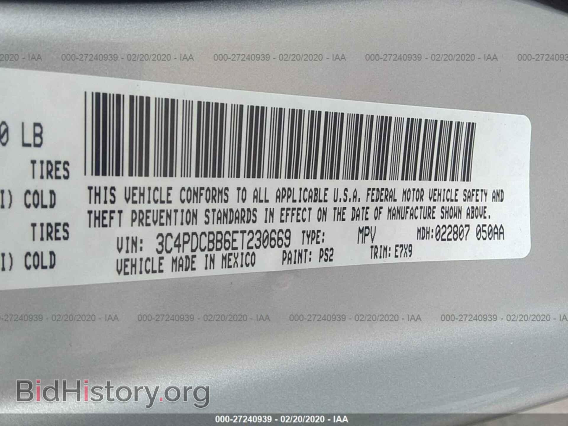 2014 DODGE JOURNEY - VIN: 3C4PDCBB6ET230669 - Фото 9