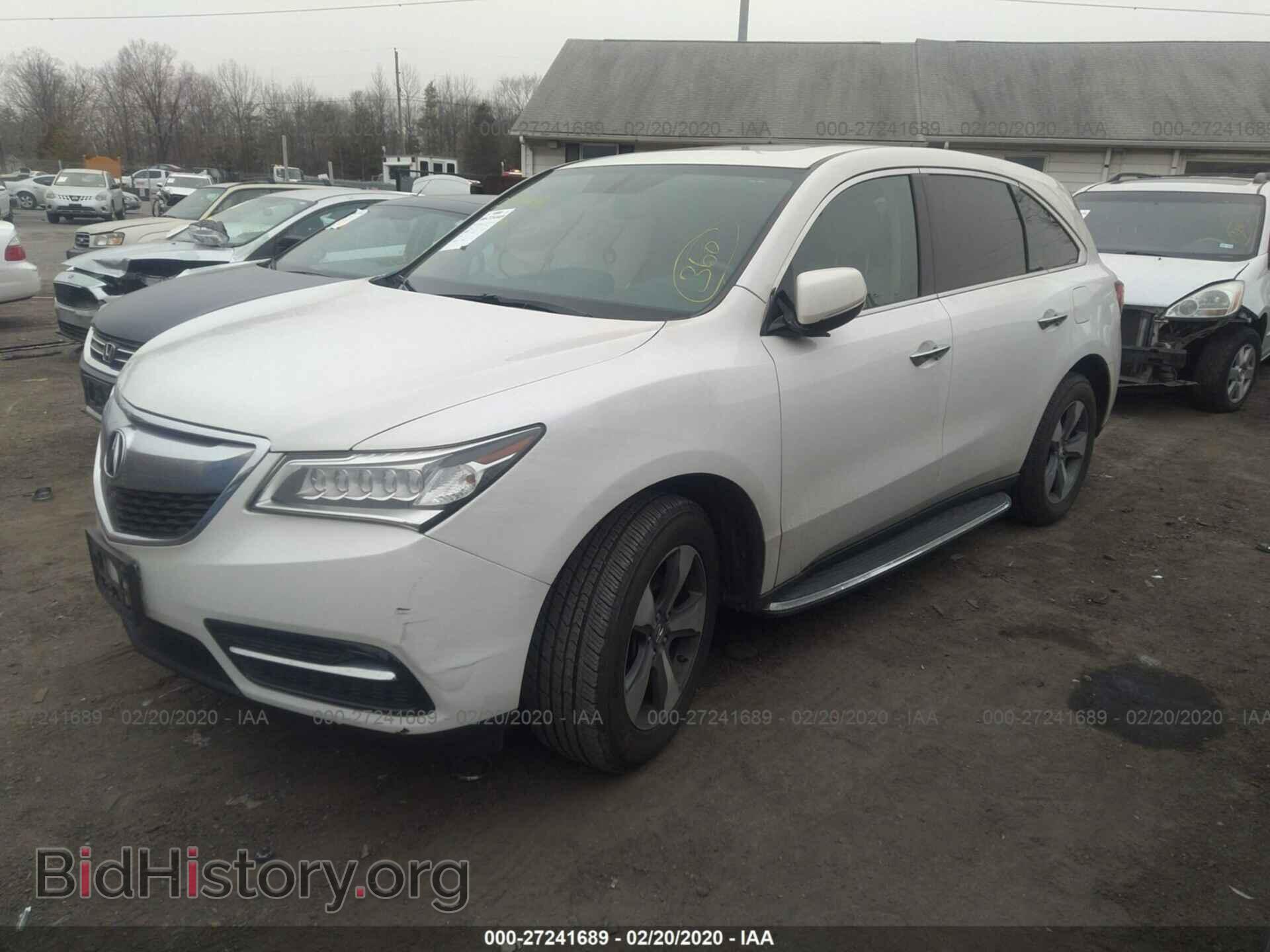2014 ACURA MDX - VIN: 5FRYD4H25EB009899 - Фото 2