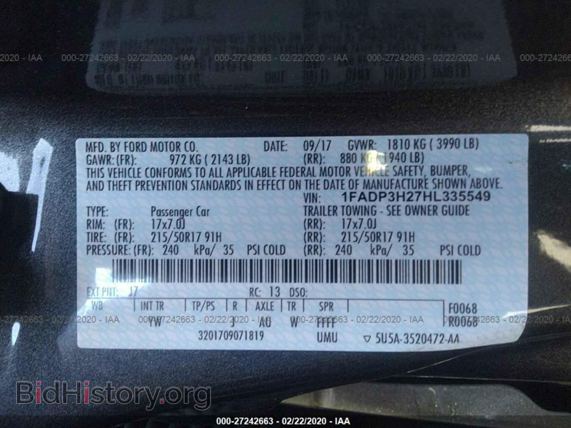 2017 FORD FOCUS - VIN: 1FADP3H27HL335549 - Photo 9