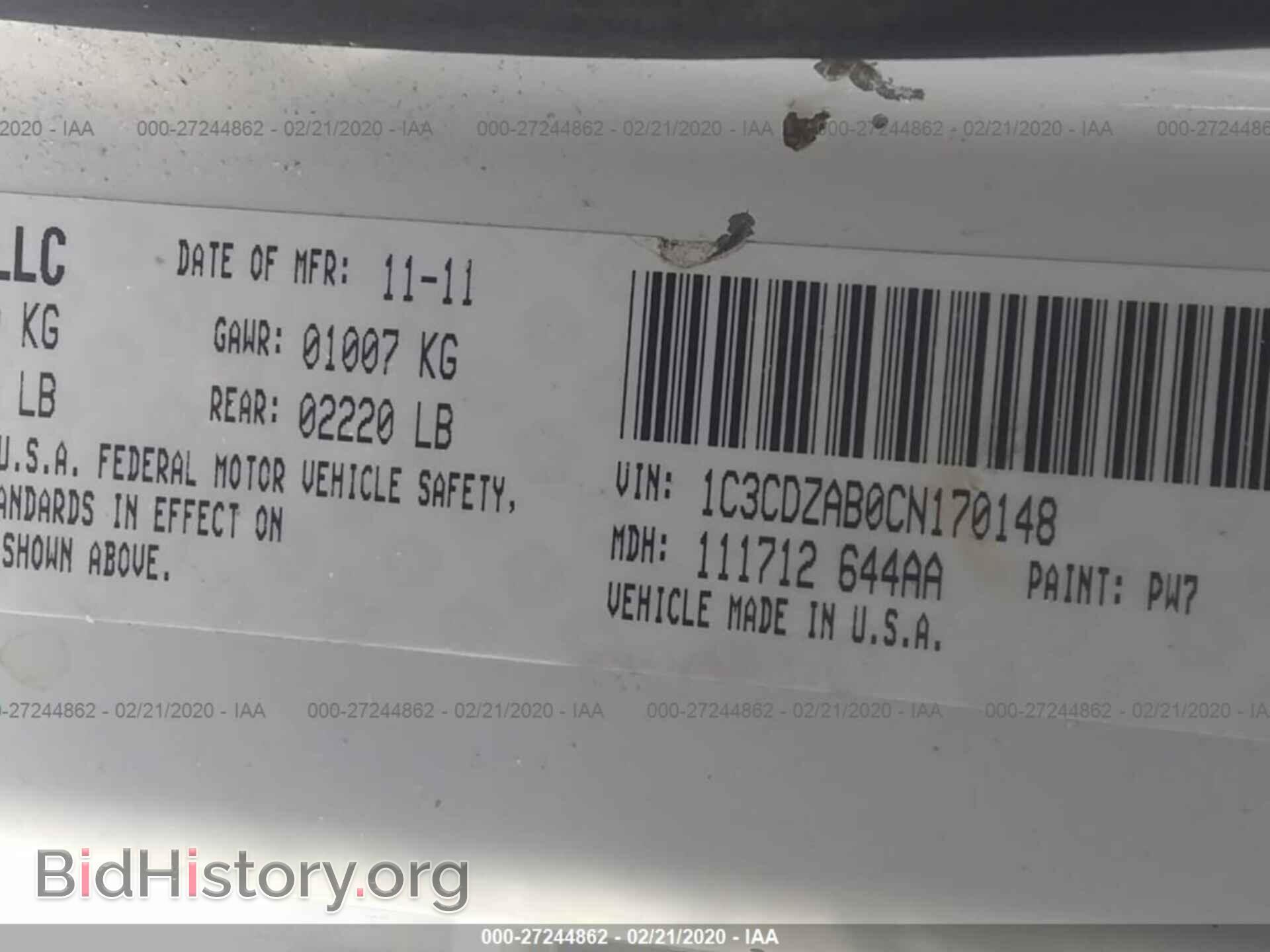 2012 DODGE AVENGER - VIN: 1C3CDZAB0CN170148 - Фото 9