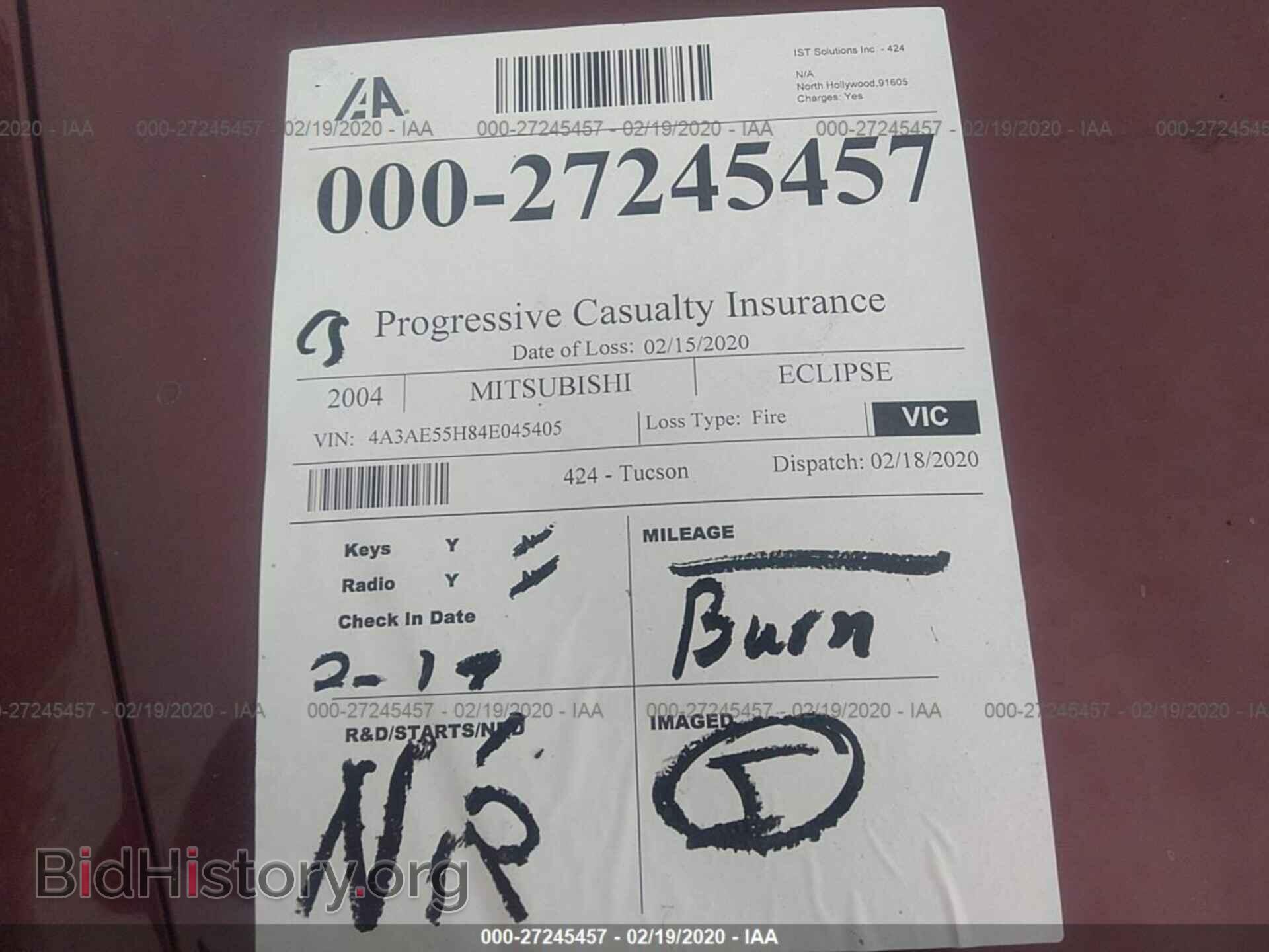 2004 MITSUBISHI ECLIPSE - VIN: 4A3AE55H84E045405 - Фото 7