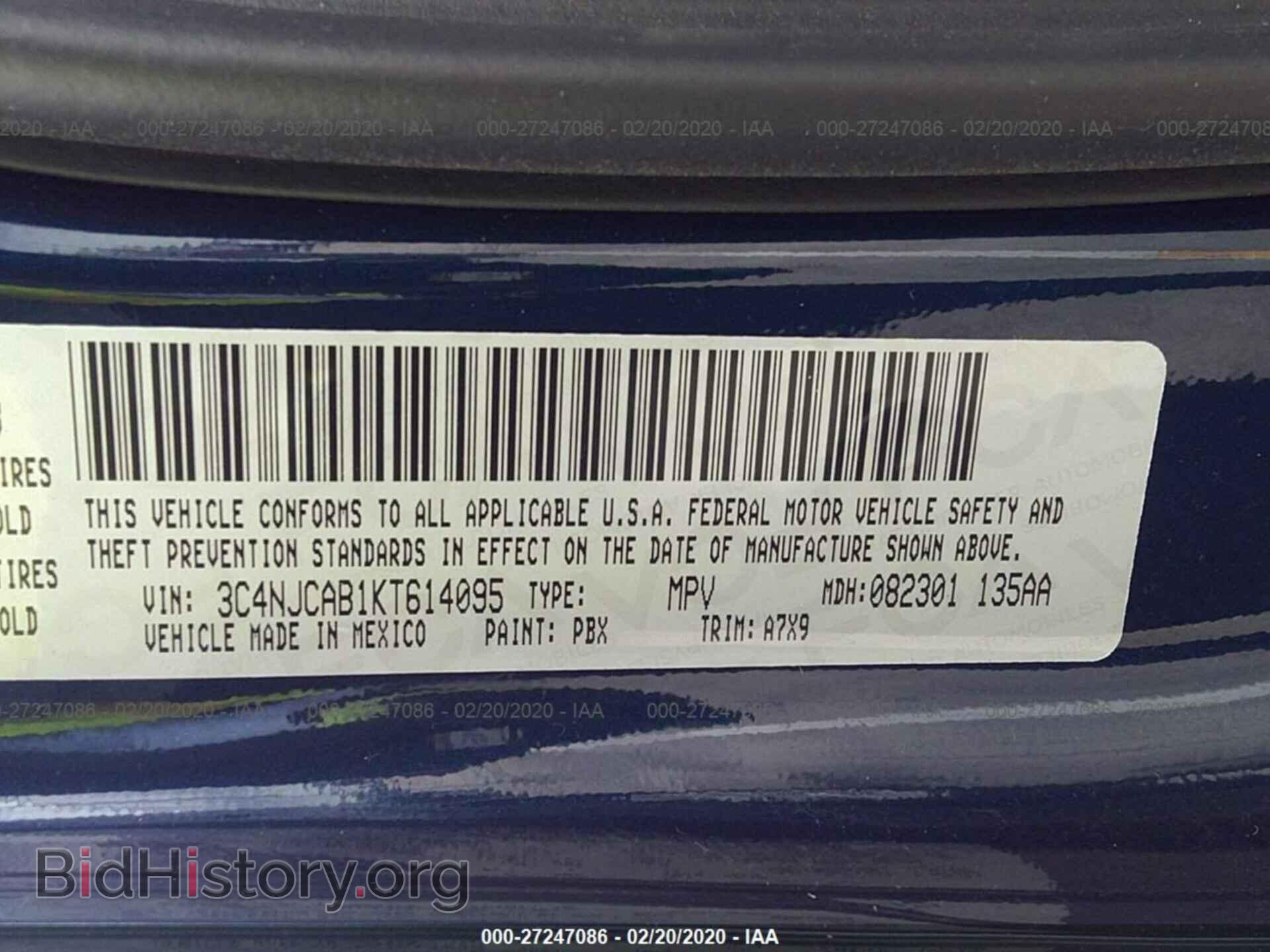 2019 JEEP COMPASS - VIN: 3C4NJCAB1KT614095 - Фото 9