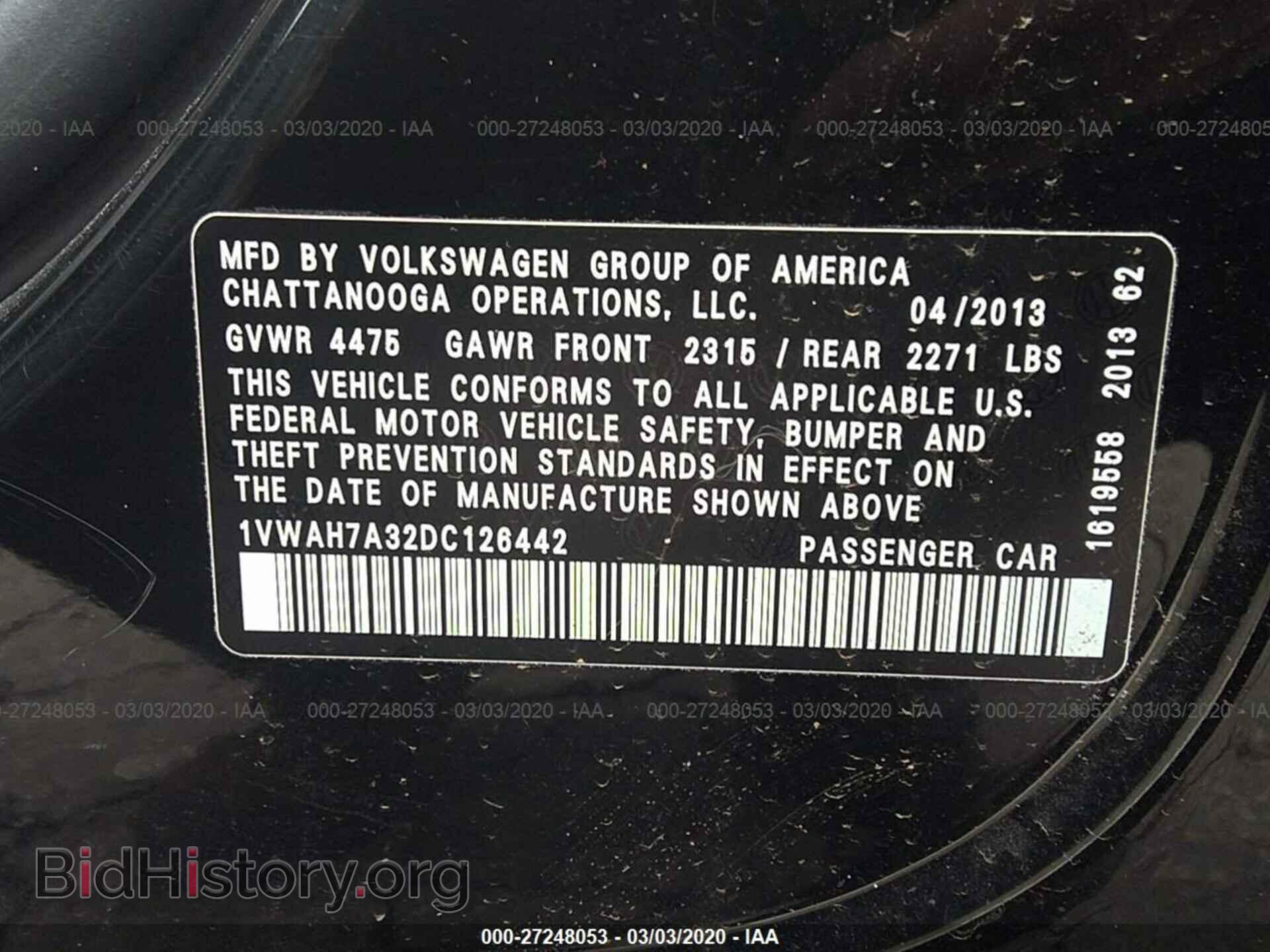 2013 VOLKSWAGEN PASSAT - VIN: 1VWAH7A32DC126442 - Photo 9