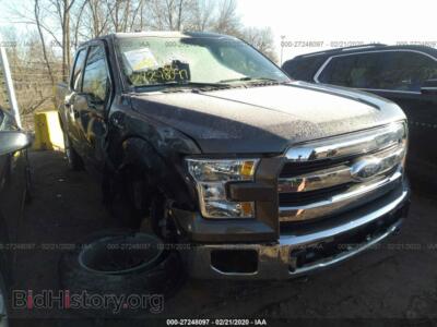 2015 Ford F150 Supercrew, серый — VIN 1FTEW1EF0FFA37529, IAAI