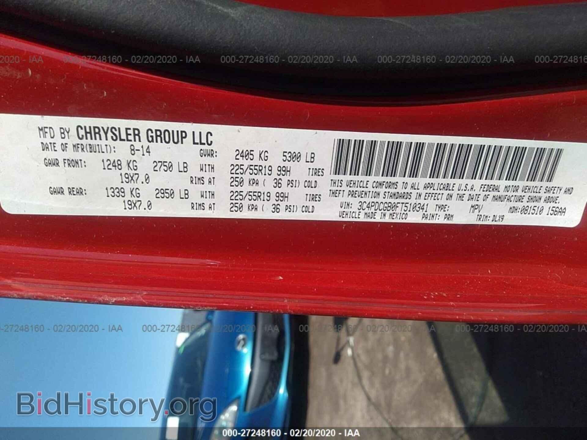 2015 DODGE JOURNEY - VIN: 3C4PDCGB0FT510341 - Photo 9
