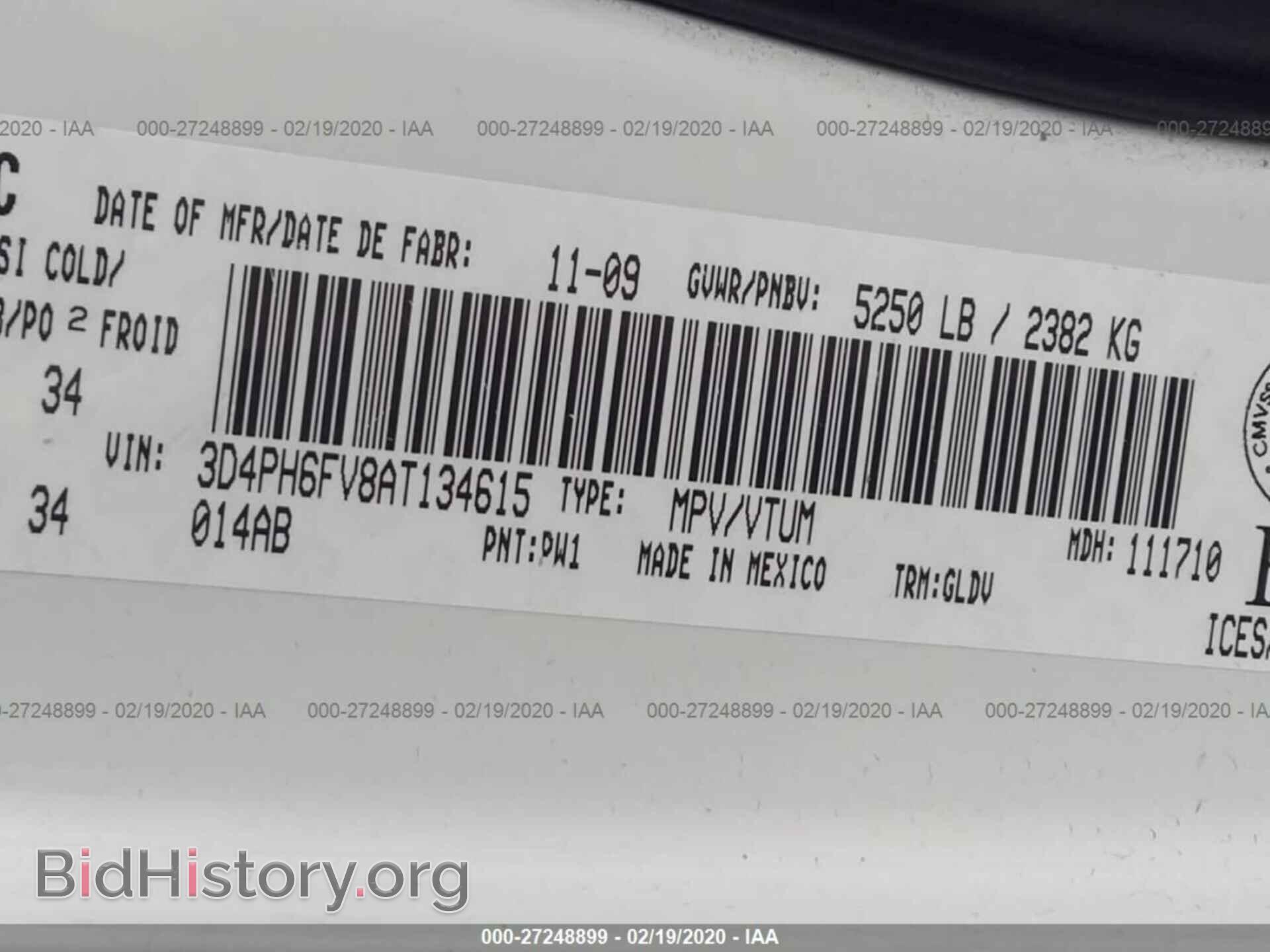 2010 DODGE JOURNEY - VIN: 3D4PH6FV8AT134615 - Photo 9