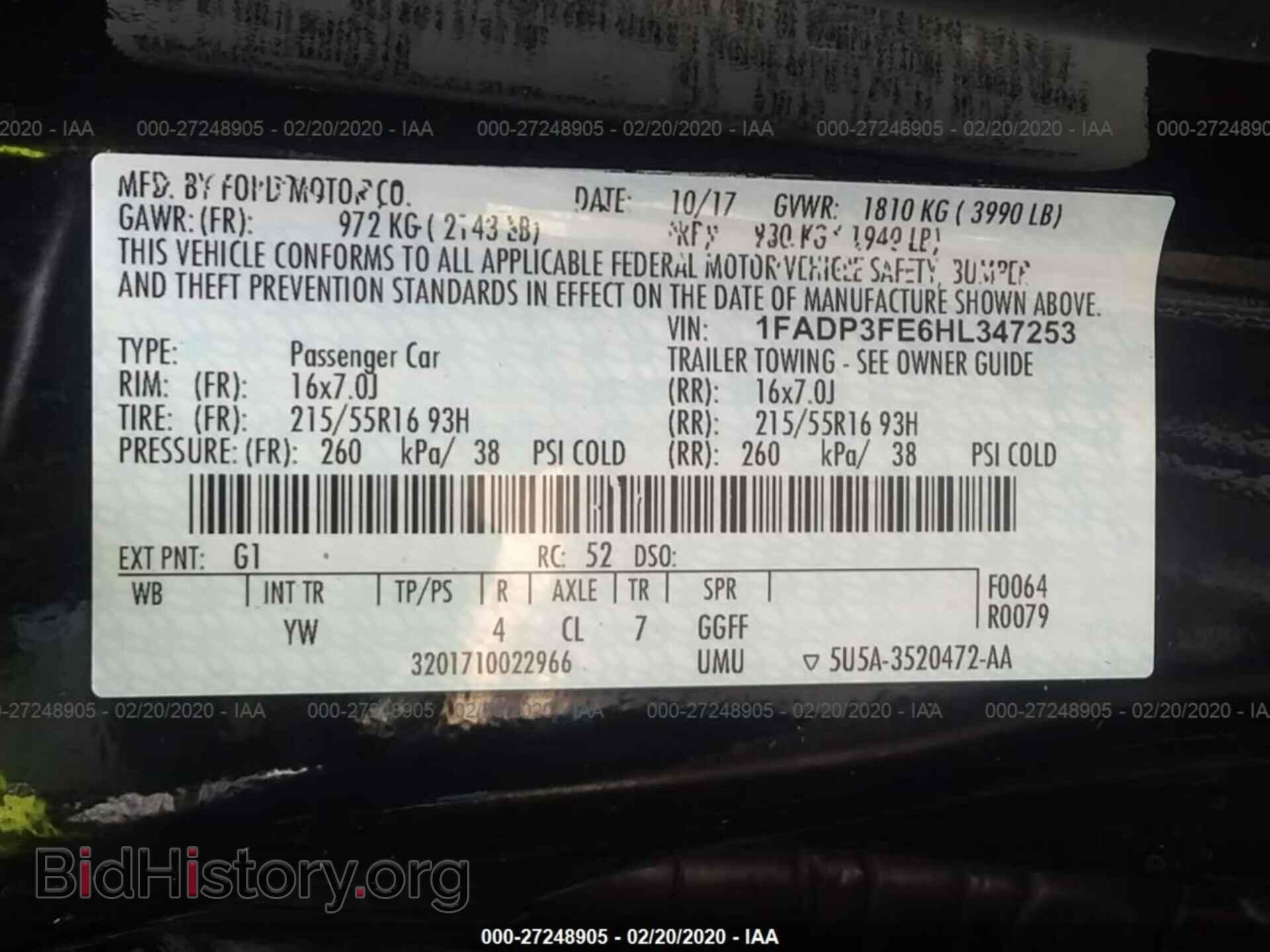 2017 FORD FOCUS - VIN: 1FADP3FE6HL347253 - Photo 9