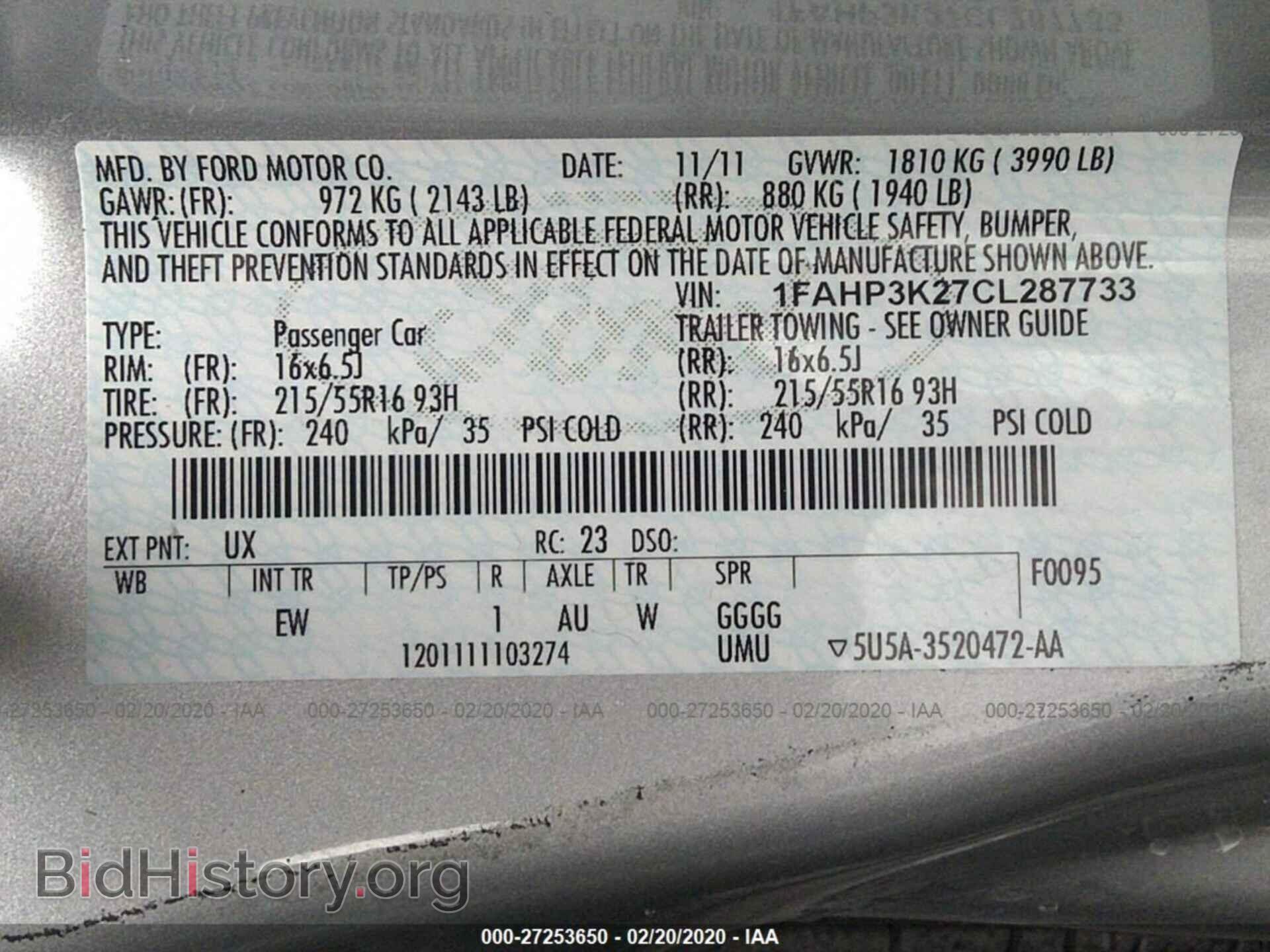 2012 FORD FOCUS - VIN: 1FAHP3K27CL287733 - Photo 9
