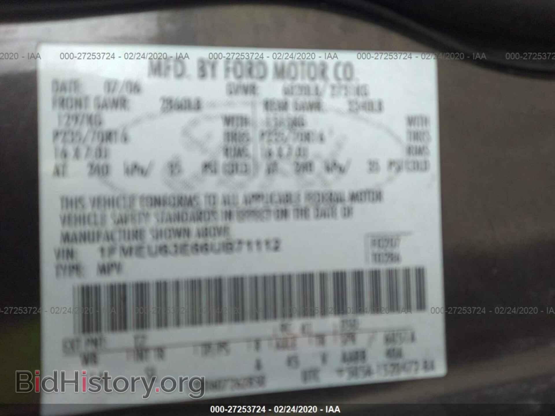 2006 FORD EXPLORER - VIN: 1FMEU63E66UB71112 - Photo 9