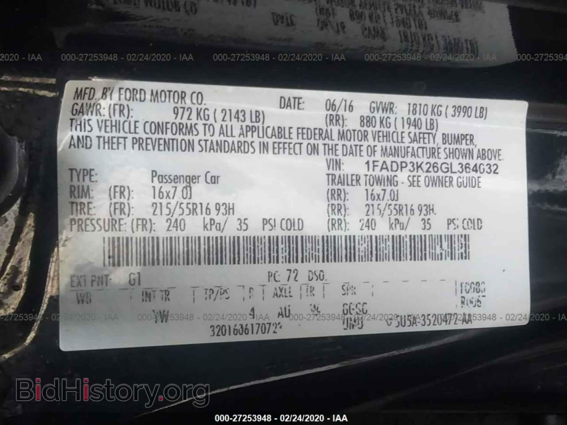 2016 FORD FOCUS - VIN: 1FADP3K26GL364032 - Фото 9