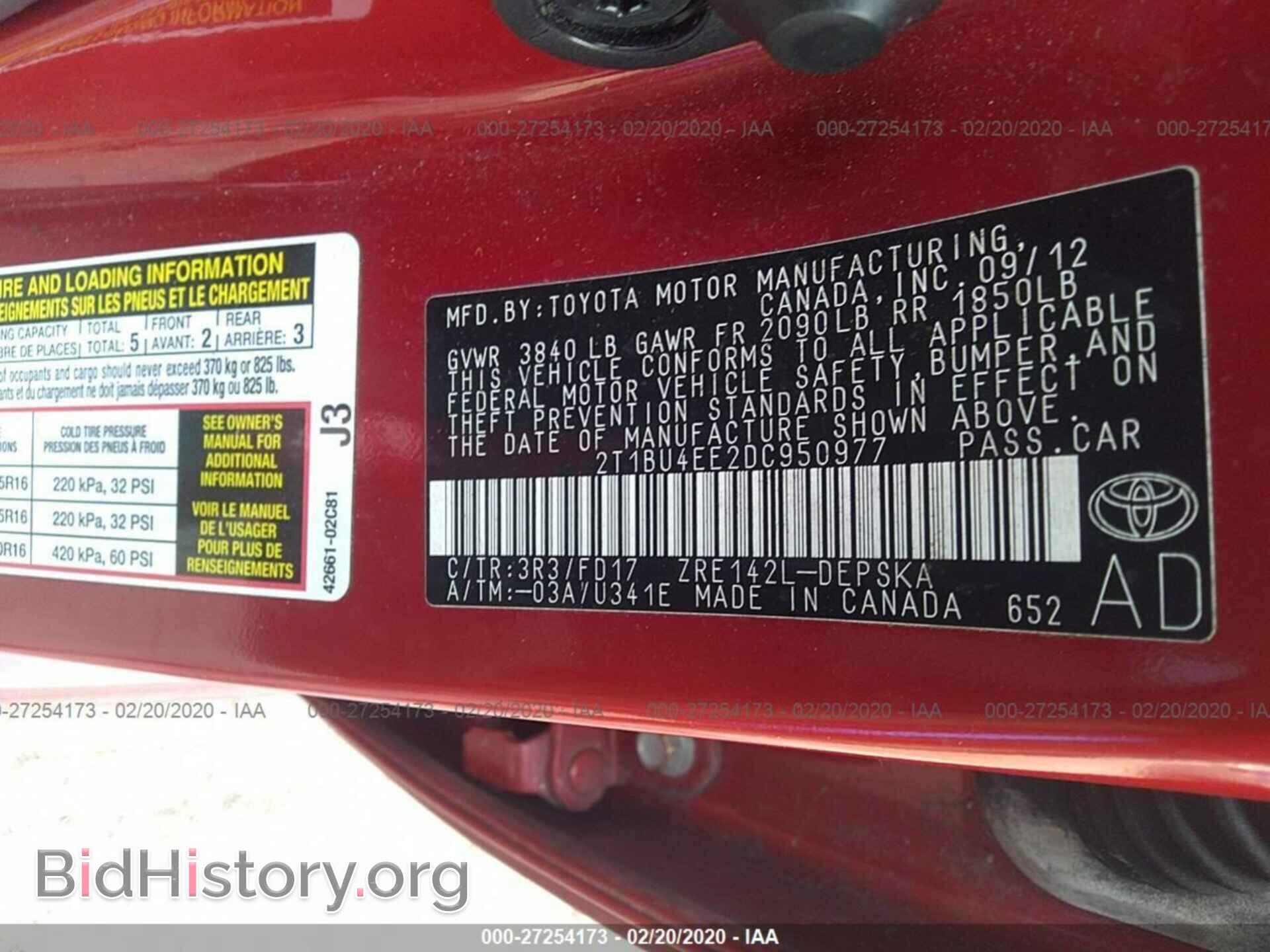 2013 TOYOTA COROLLA - VIN: 2T1BU4EE2DC950977 - Фото 9