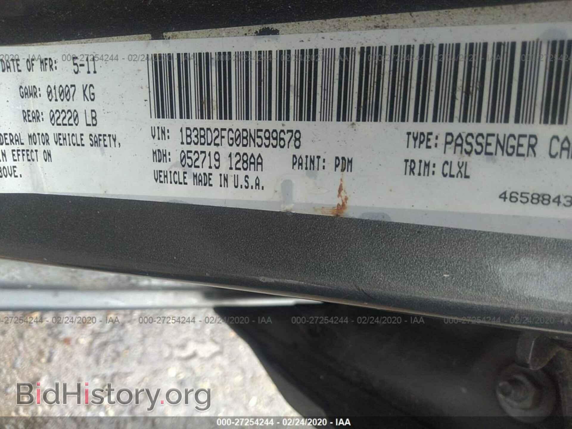 2011 DODGE AVENGER - VIN: 1B3BD2FG0BN599678 - Photo 9