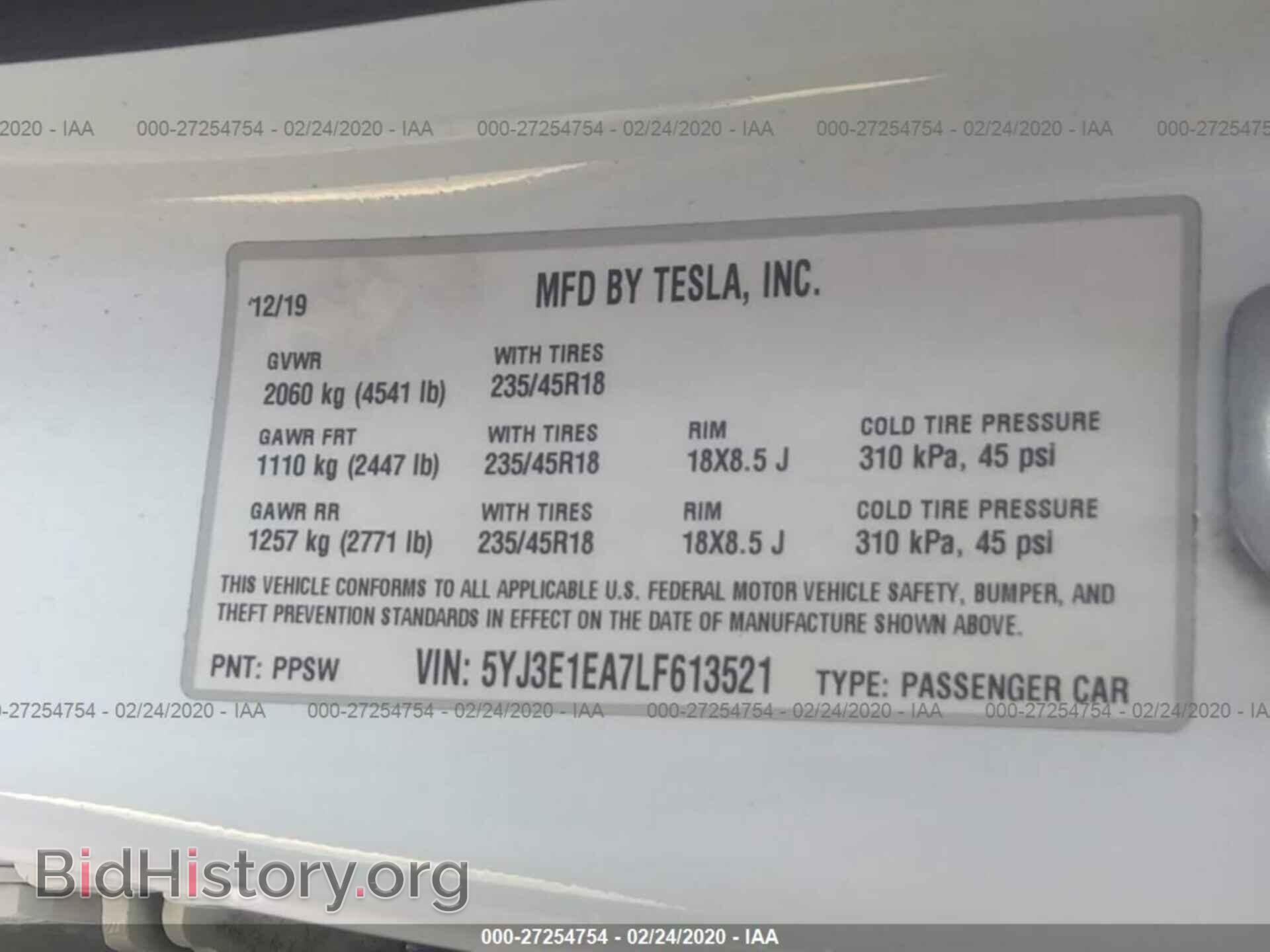 2020 TESLA MODEL 3 - VIN: 5YJ3E1EA7LF613521 - Photo 9