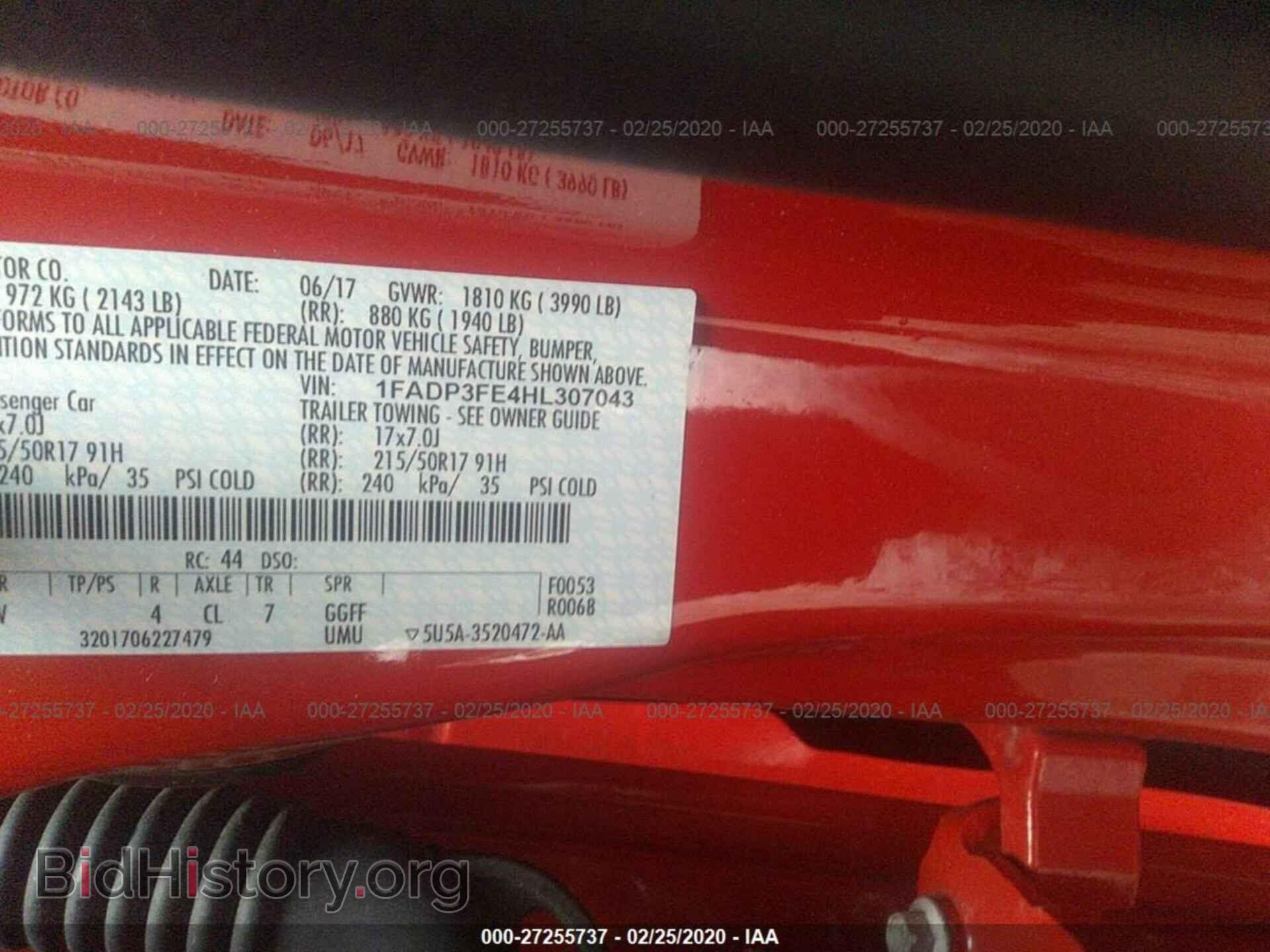 2017 FORD FOCUS - VIN: 1FADP3FE4HL307043 - Фото 9