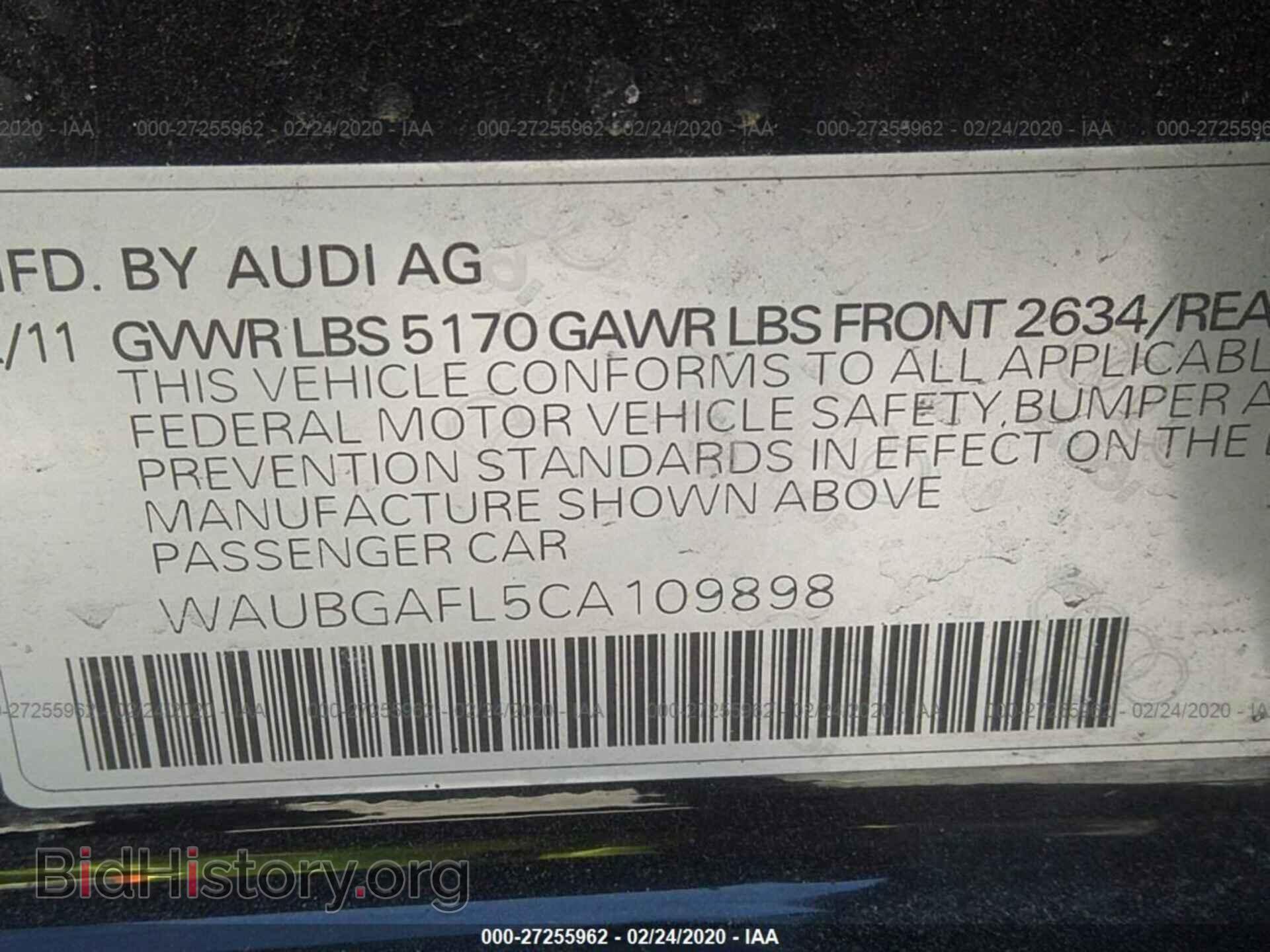 2012 AUDI S4 - VIN: WAUBGAFL5CA109898 - Фото 9