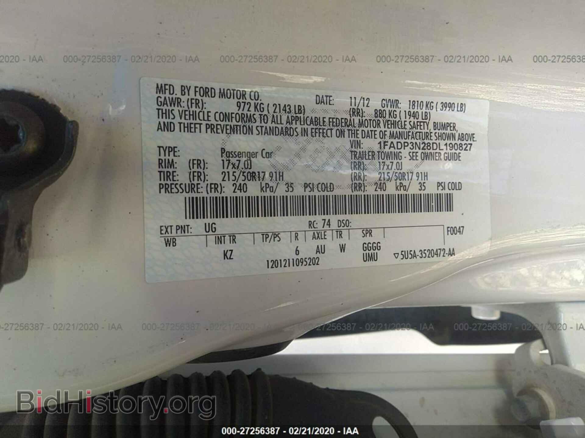 2013 FORD FOCUS - VIN: 1FADP3N28DL190827 - Фото 9