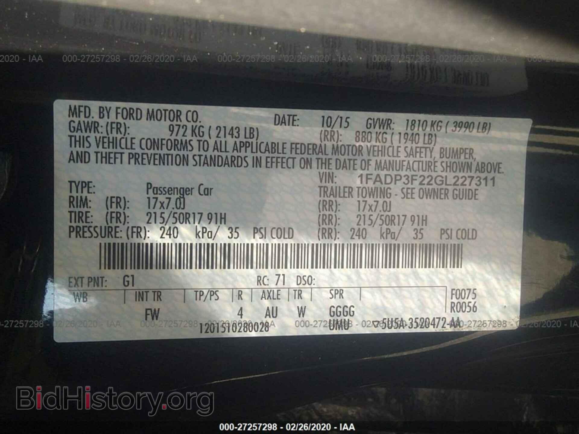 2016 FORD FOCUS - VIN: 1FADP3F22GL227311 - Фото 9