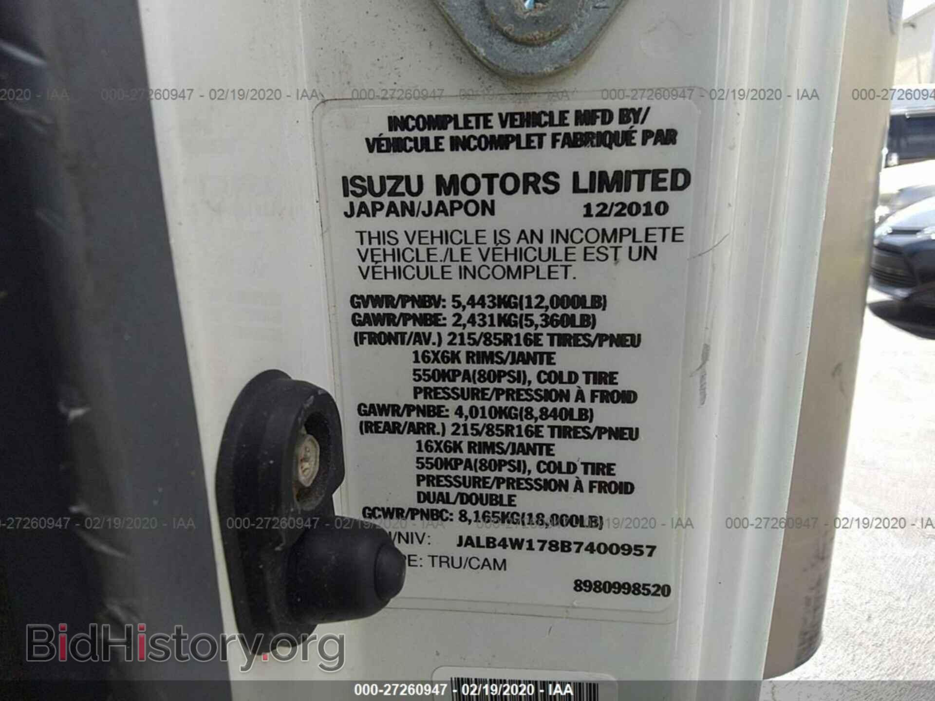 2011 ISUZU NPR - VIN: JALB4W178B7400957 - Photo 9